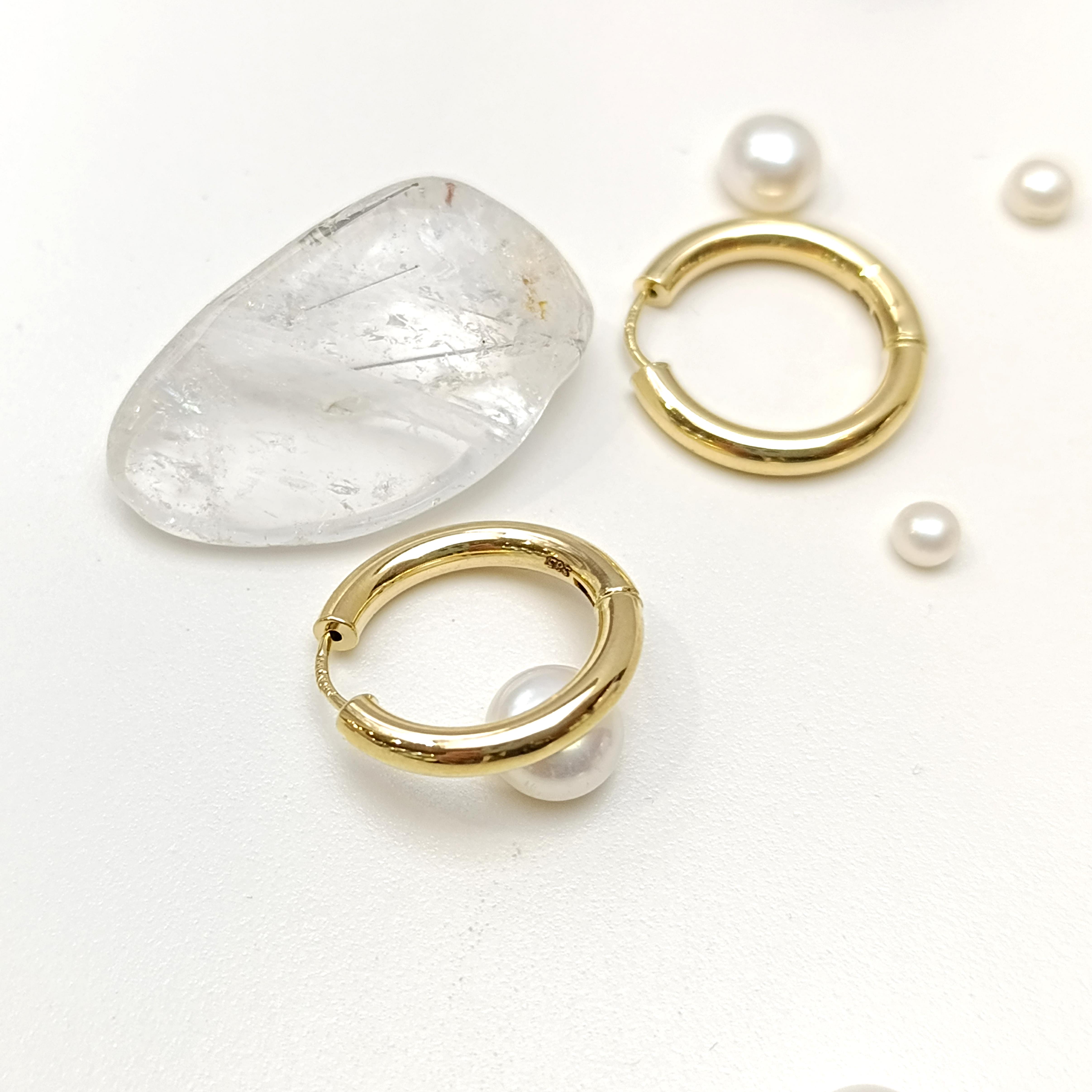 20mm Klasik Bombeli Halka Küpe 14 Ayar Altın HD VİDEOLU