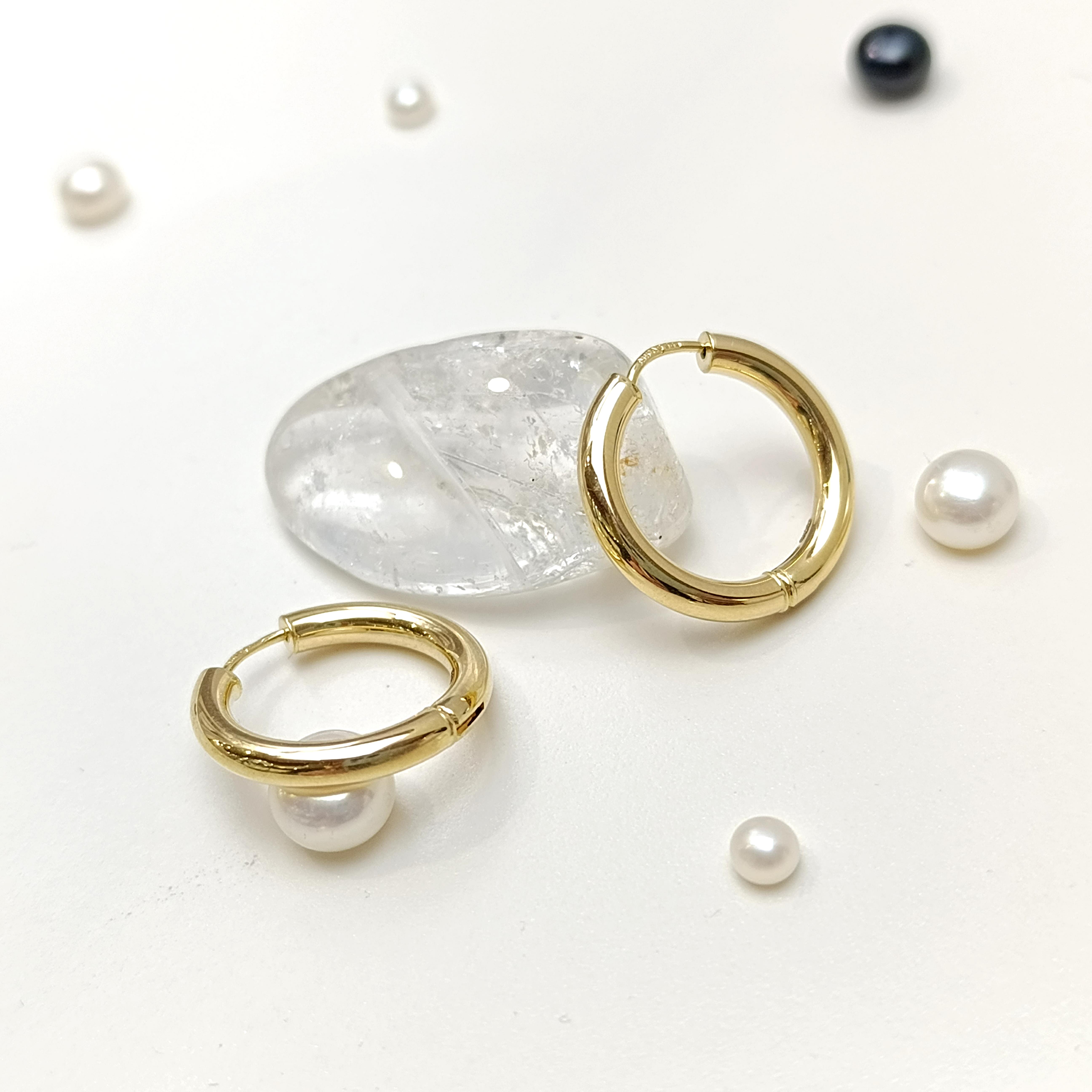 20mm Klasik Bombeli Halka Küpe 14 Ayar Altın HD VİDEOLU