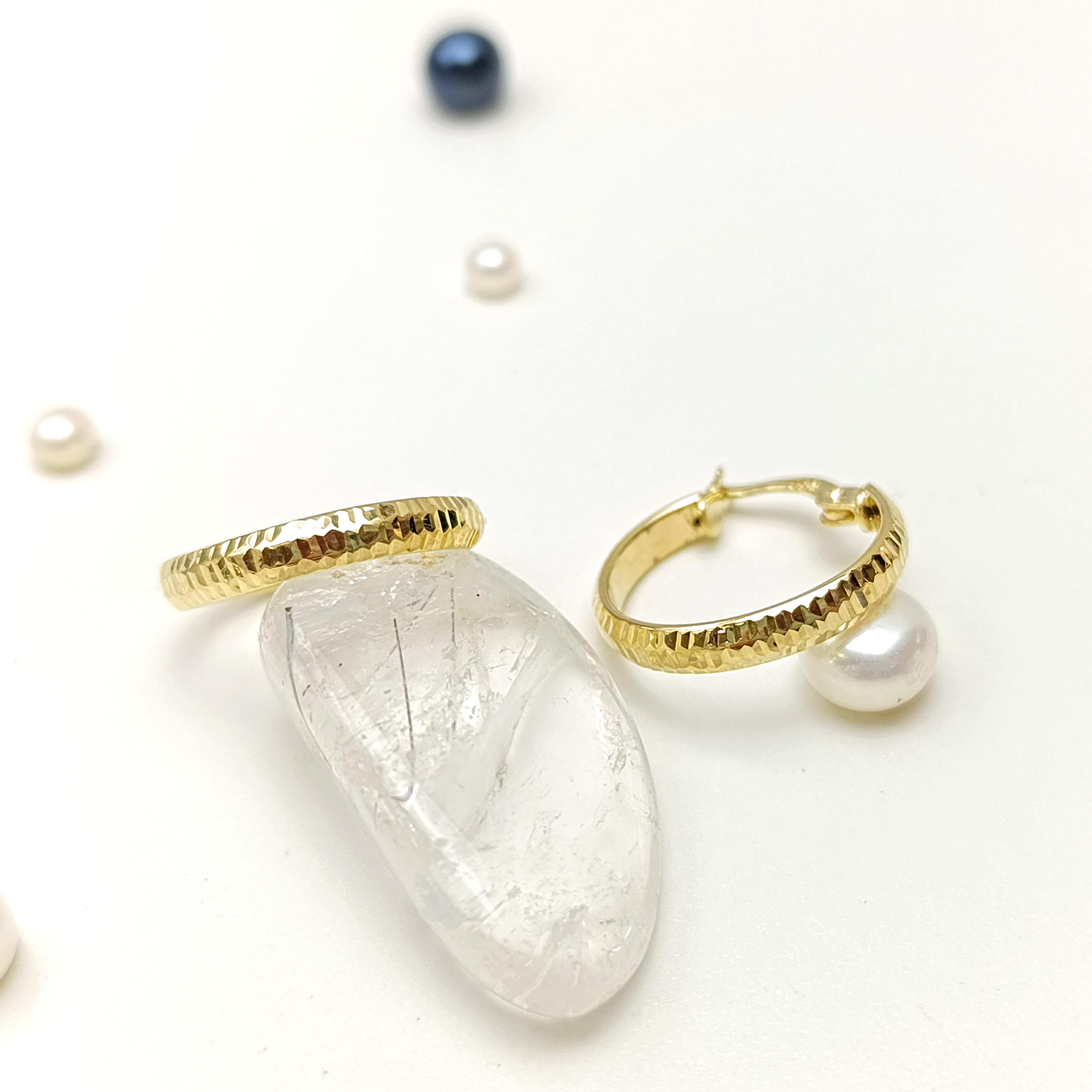 20mm Tam Tur Kalemli Halka Küpe 14 Ayar Altın HD VİDEOLU