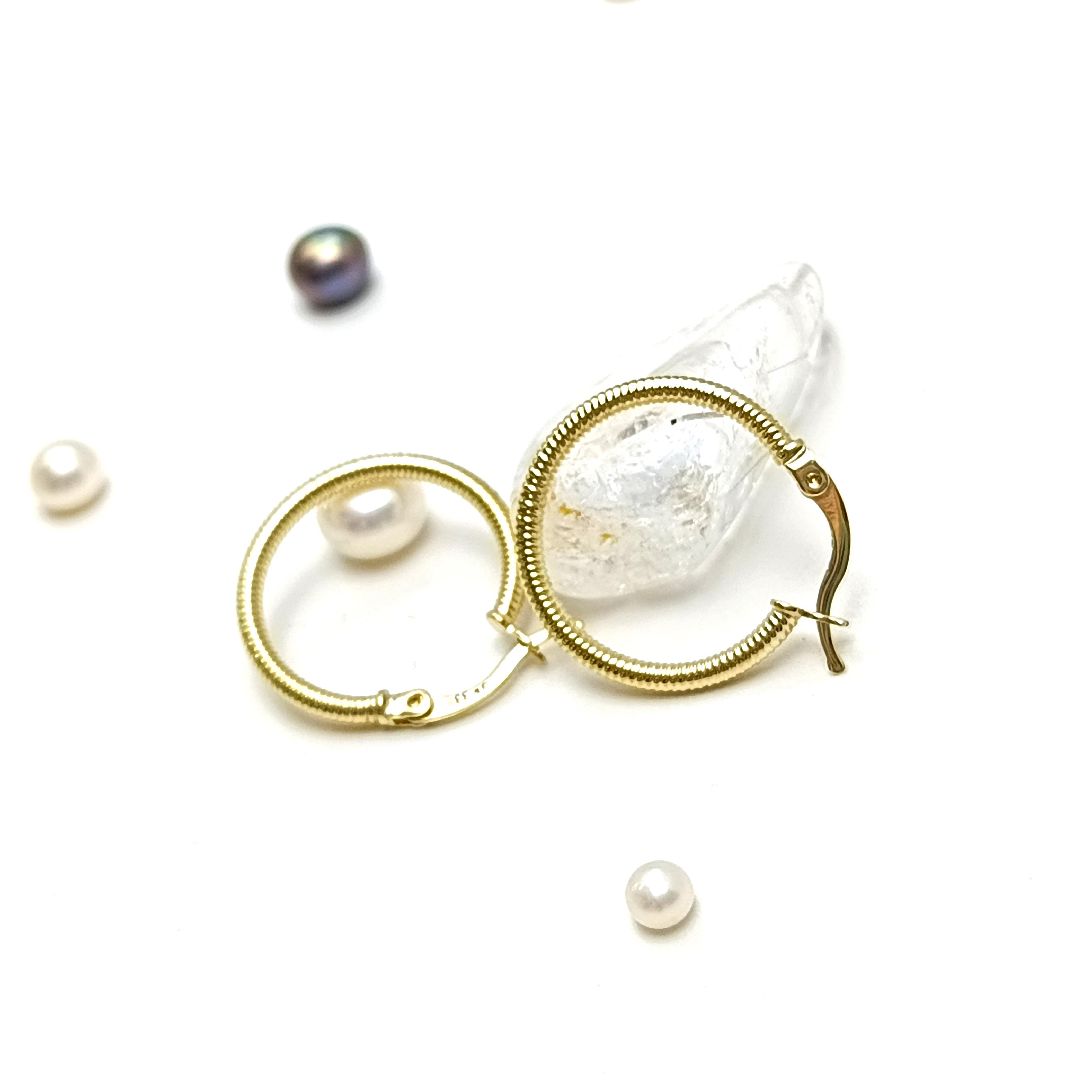 21mm Ajda Halka Küpe 8 Ayar Altın HD VİDEOLU