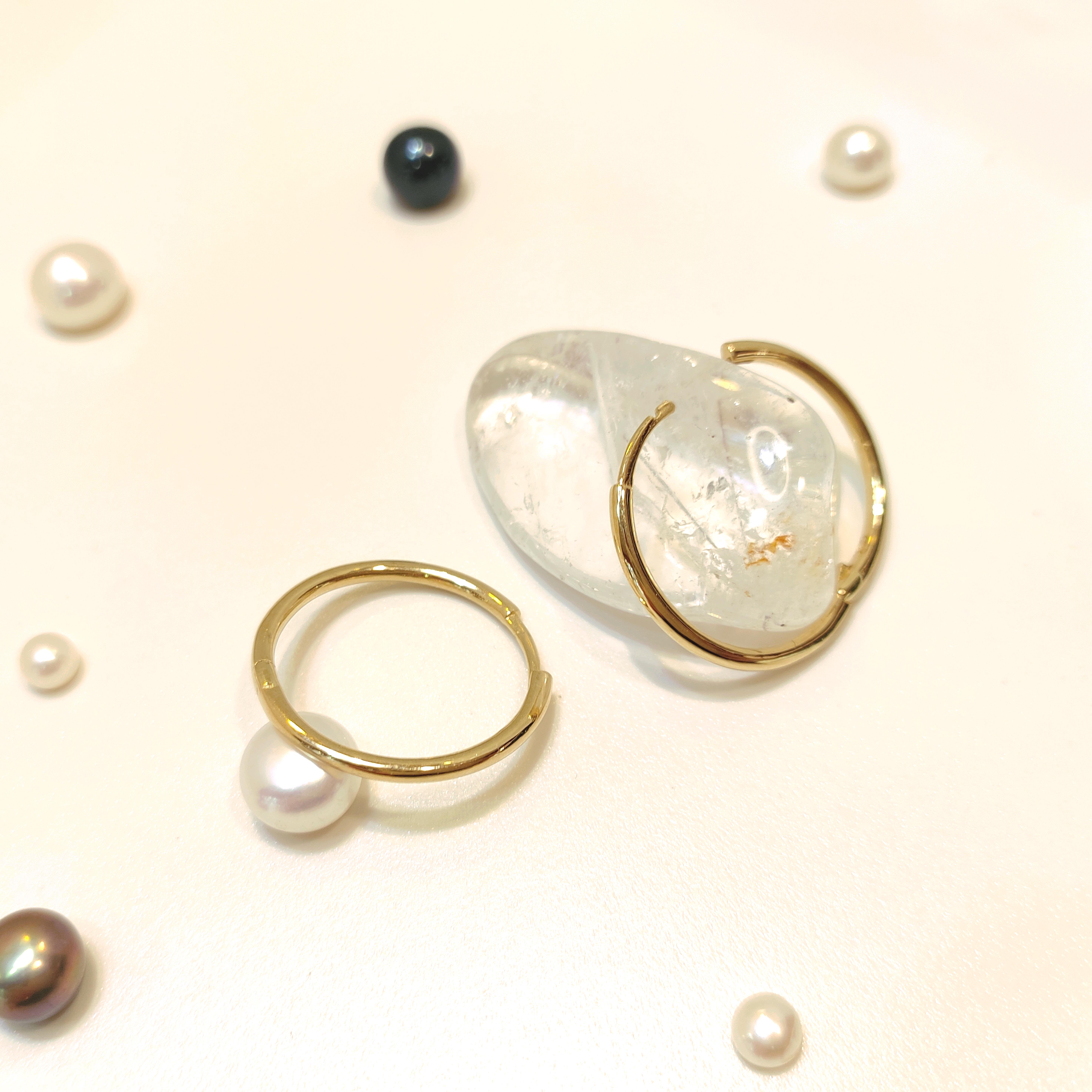 21mm Döküm Klaşik Halka Küpe 14 Ayar Altın 