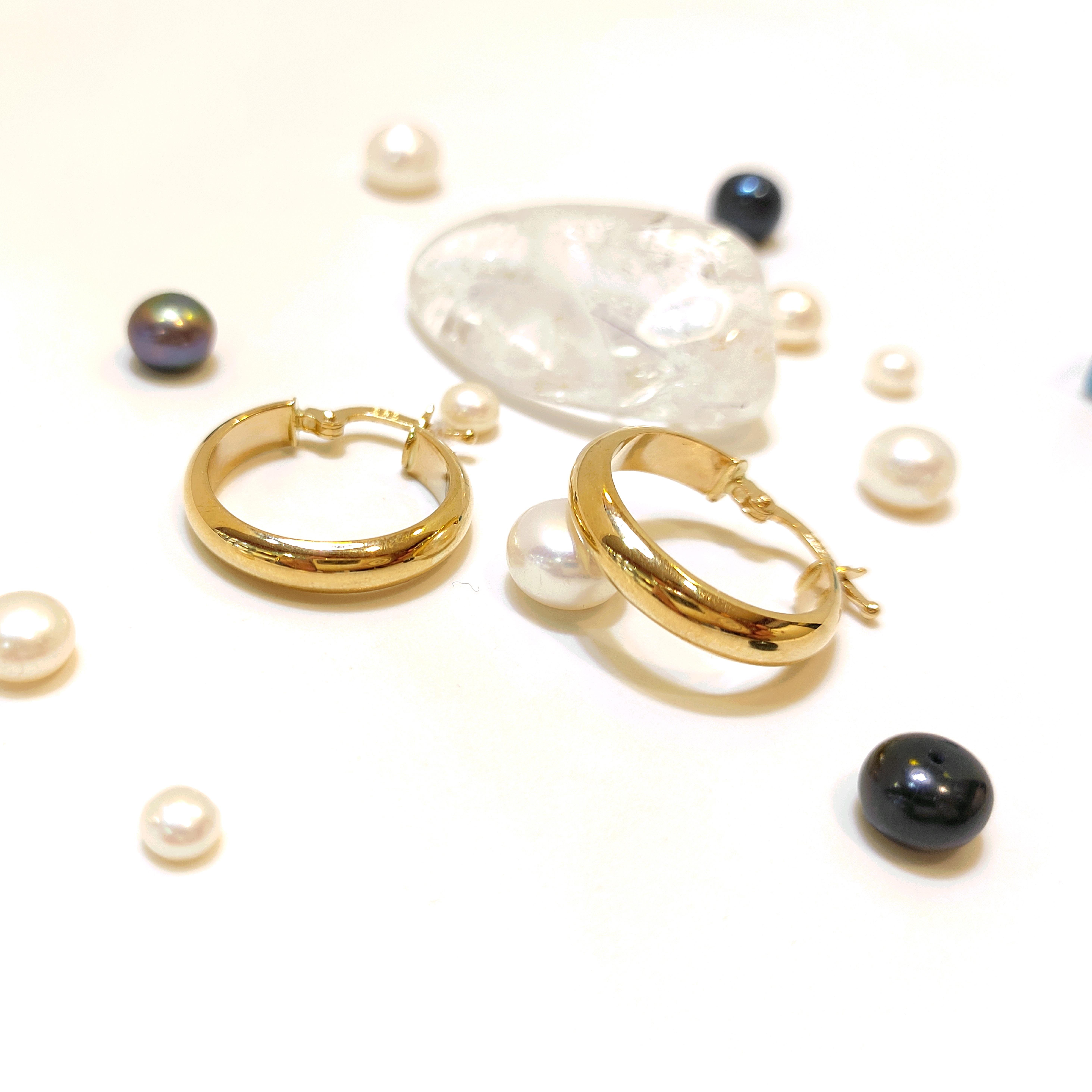 21mm Klasik Bombeli Halka Küpe 14 Ayar Altın HD VİDEOLU