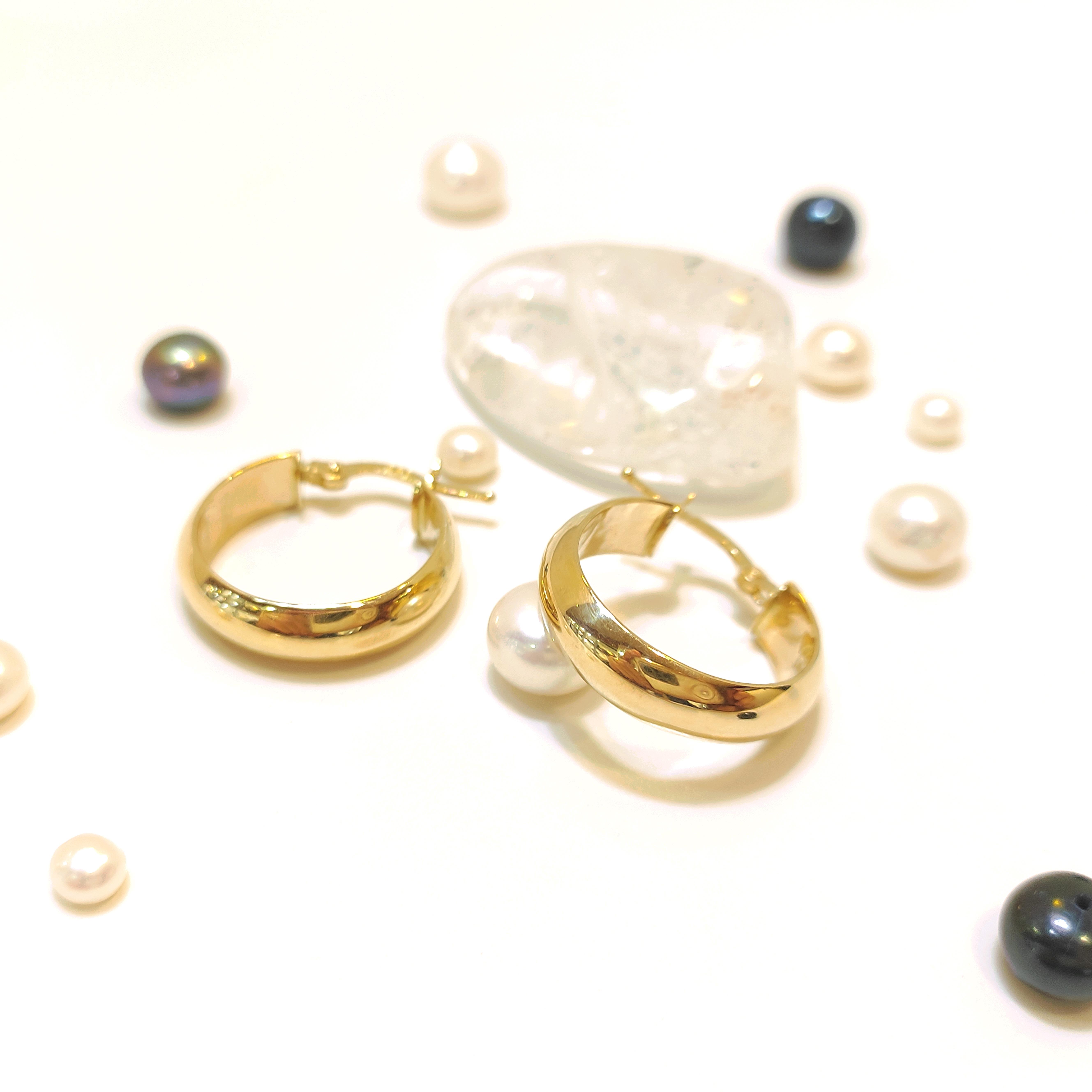 21mm Klasik Bombeli Halka Küpe 14 Ayar Altın HD VİDEOLU