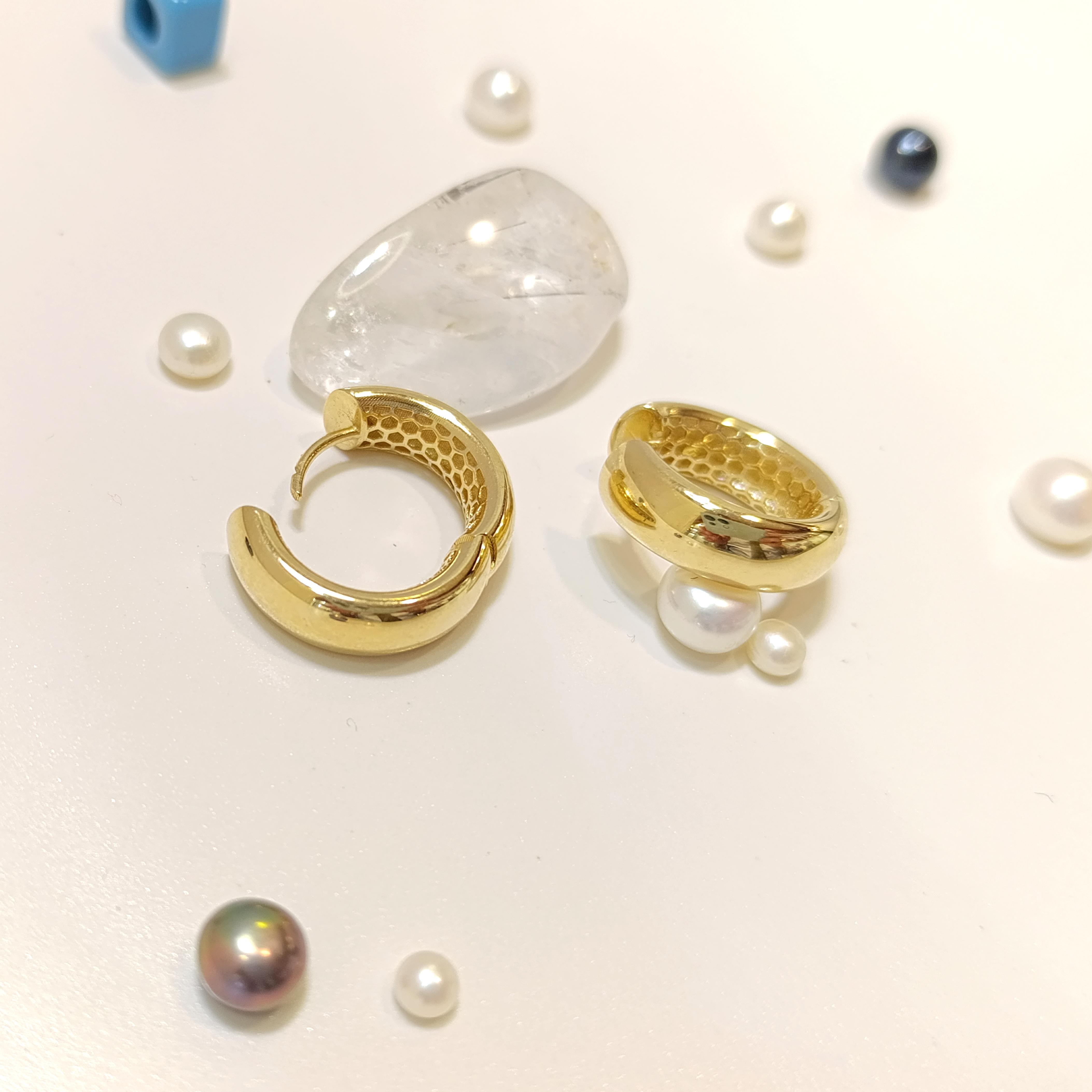 21mm Klasik Bombeli Halka Küpe 14 Ayar Altın HD VİDEOLU