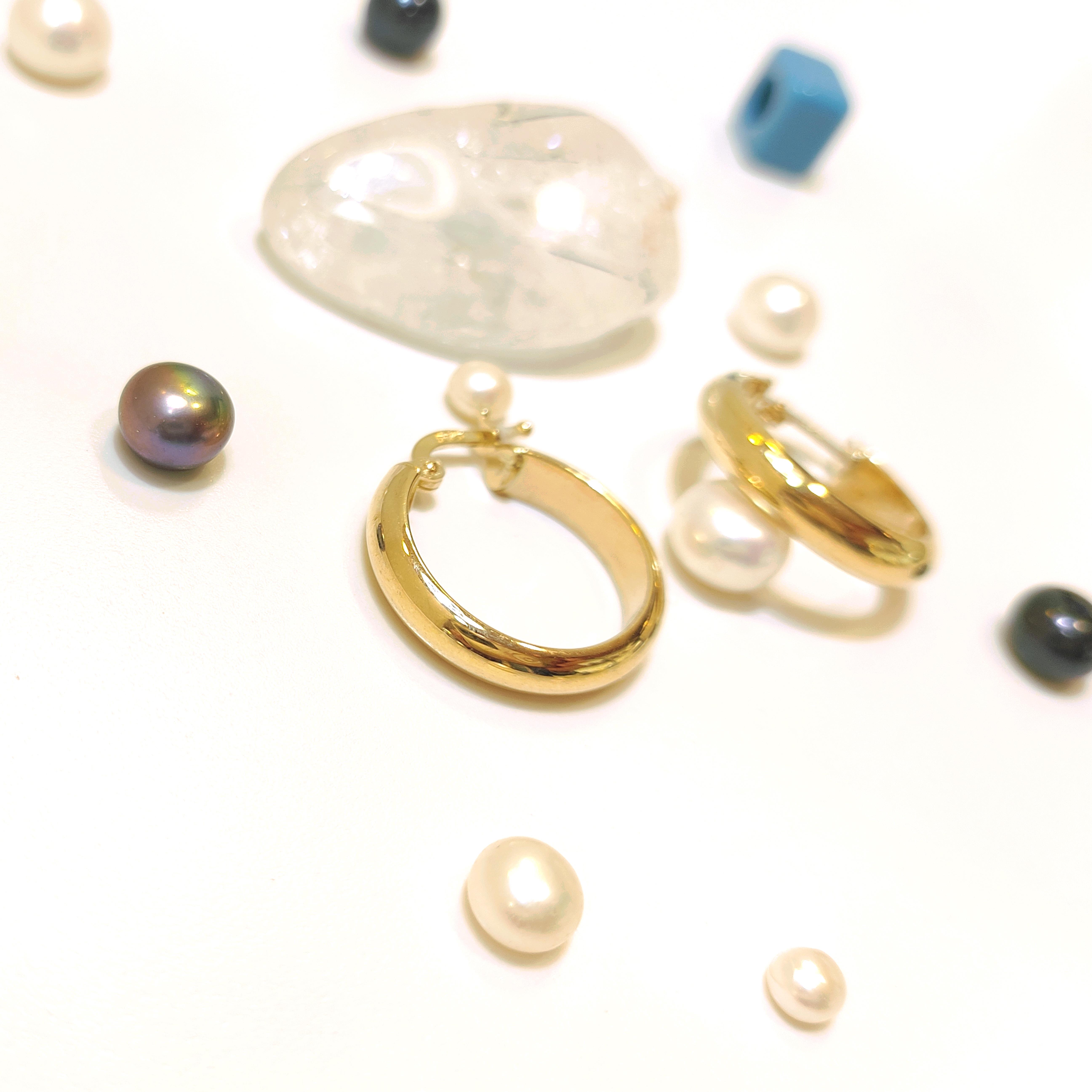 21mm Klasik Bombeli Halka Küpe 14 Ayar Altın HD VİDEOLU