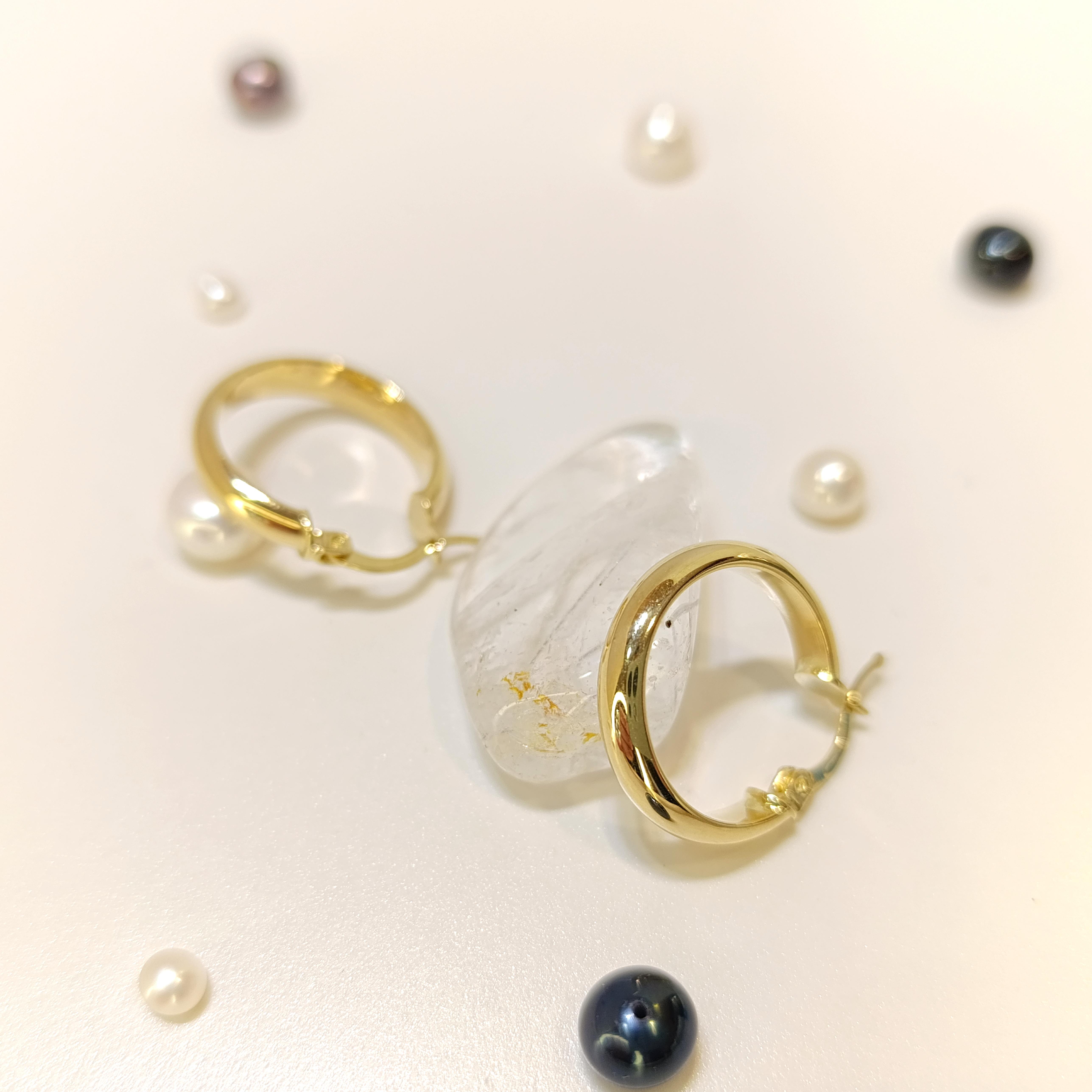 21mm Klasik Halka Küpe 14 Ayar Altın HD VİDEOLU