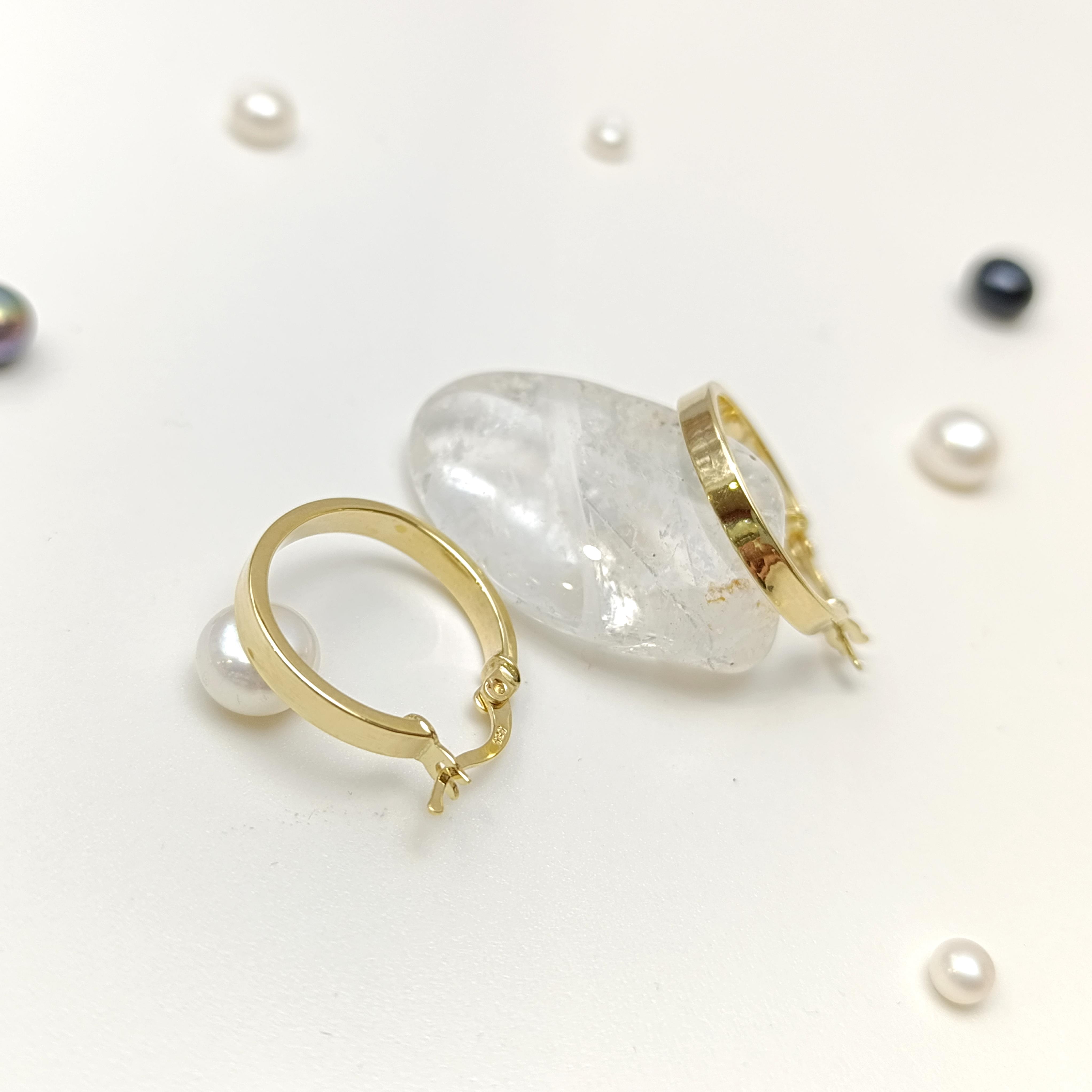 21mm Klasik Ray Halka Küpe 14 Ayar Altın HD VİDEOLU