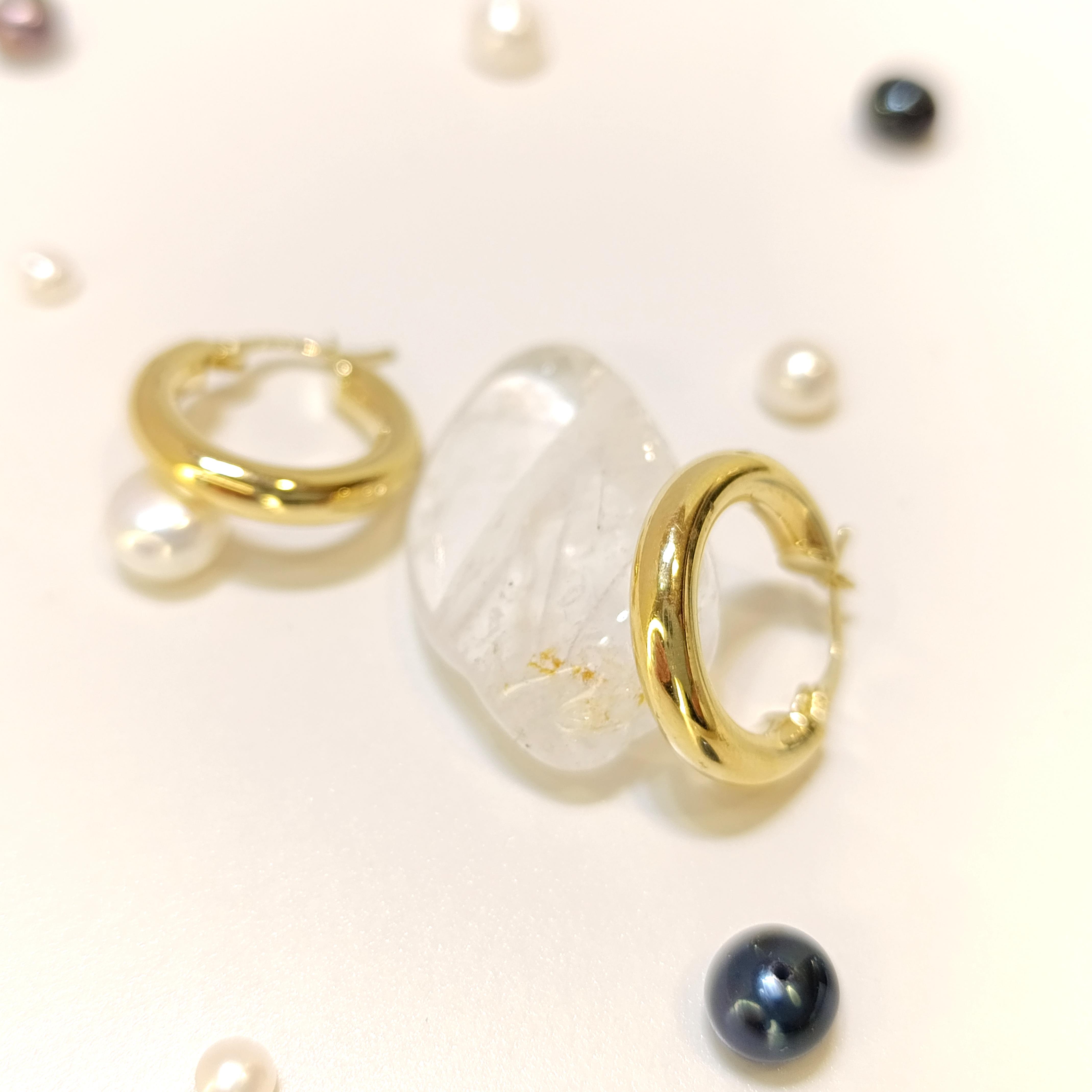 21mm Klasik Tombul Halka Küpe 14 Ayar Altın HD VİDEOLU