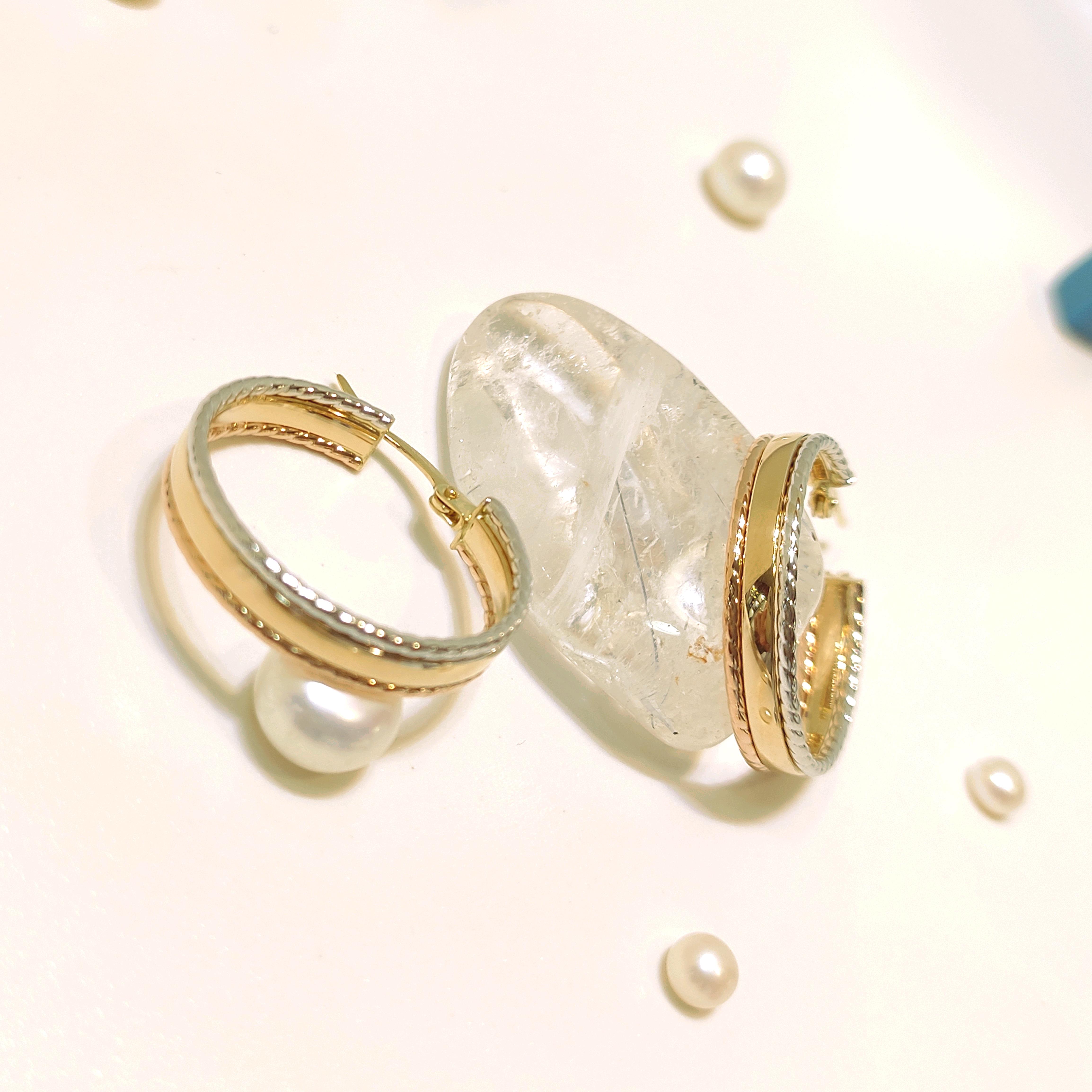 22.3mm Halka Küpe 14 Ayar Altın HD VİDEOLU