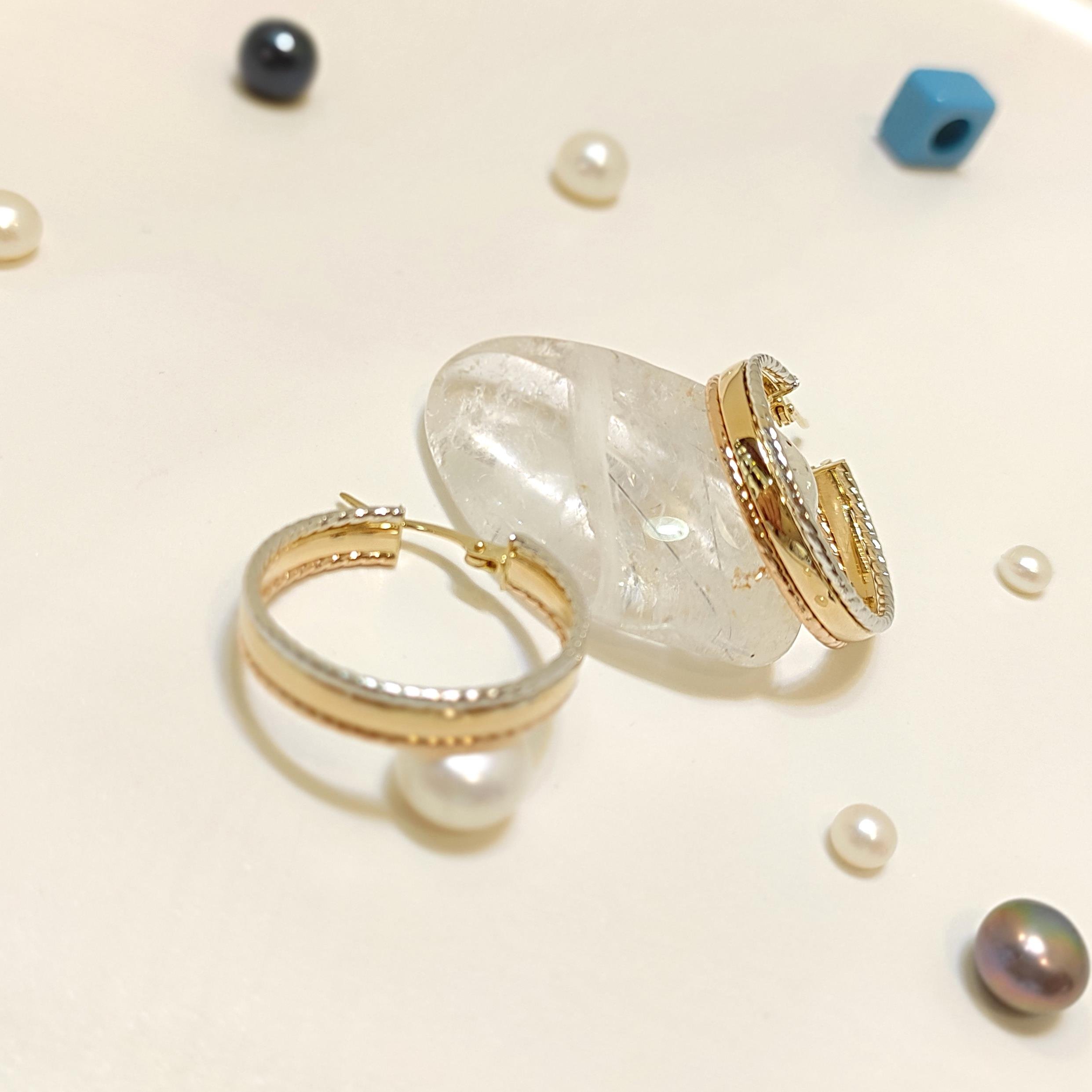 22.3mm Halka Küpe 14 Ayar Altın HD VİDEOLU