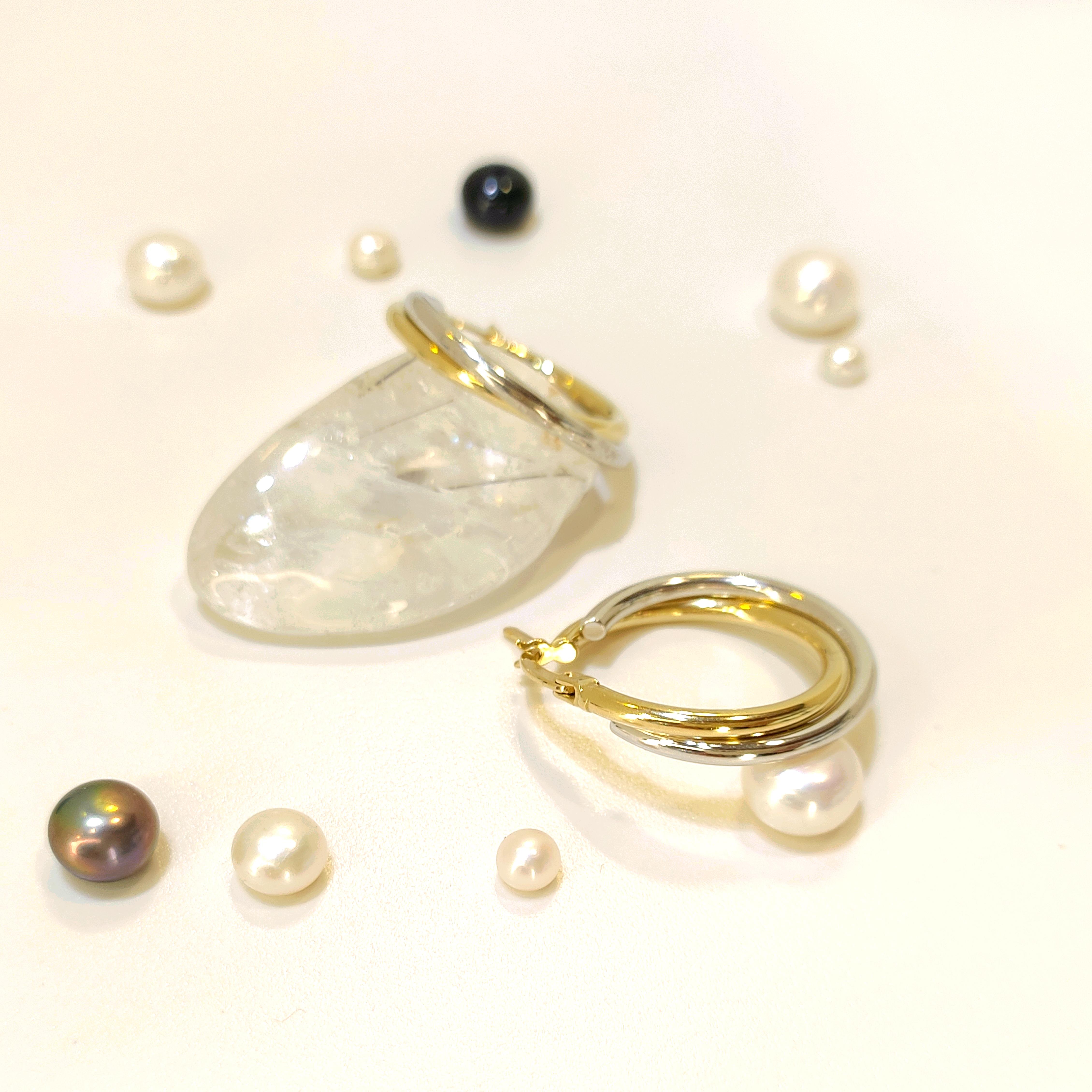 22mm İkili Halka Küpe 14 Ayar Altın 