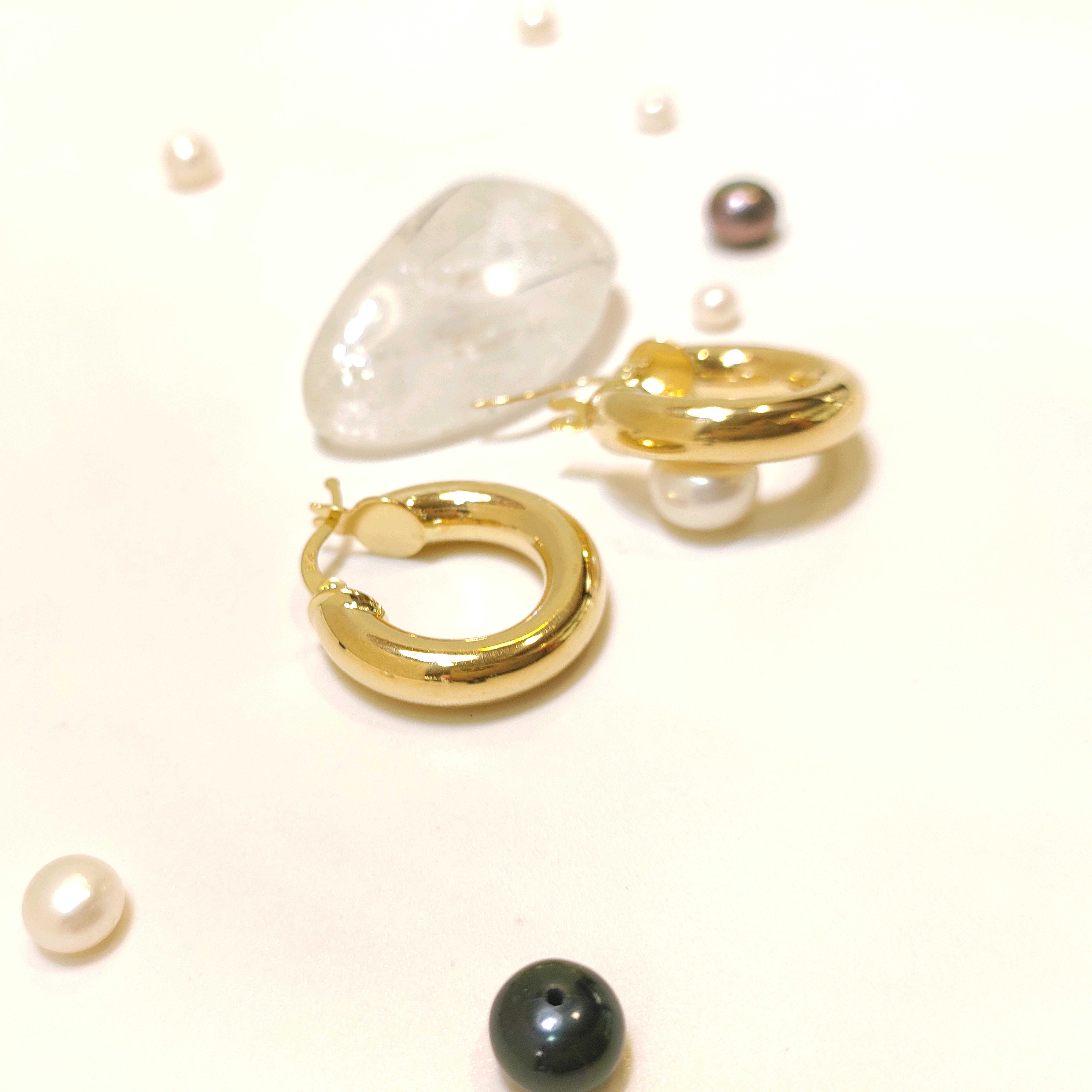 22mm Kalsik Halka Küpe 14 Ayar Altın HD VİDEOLU