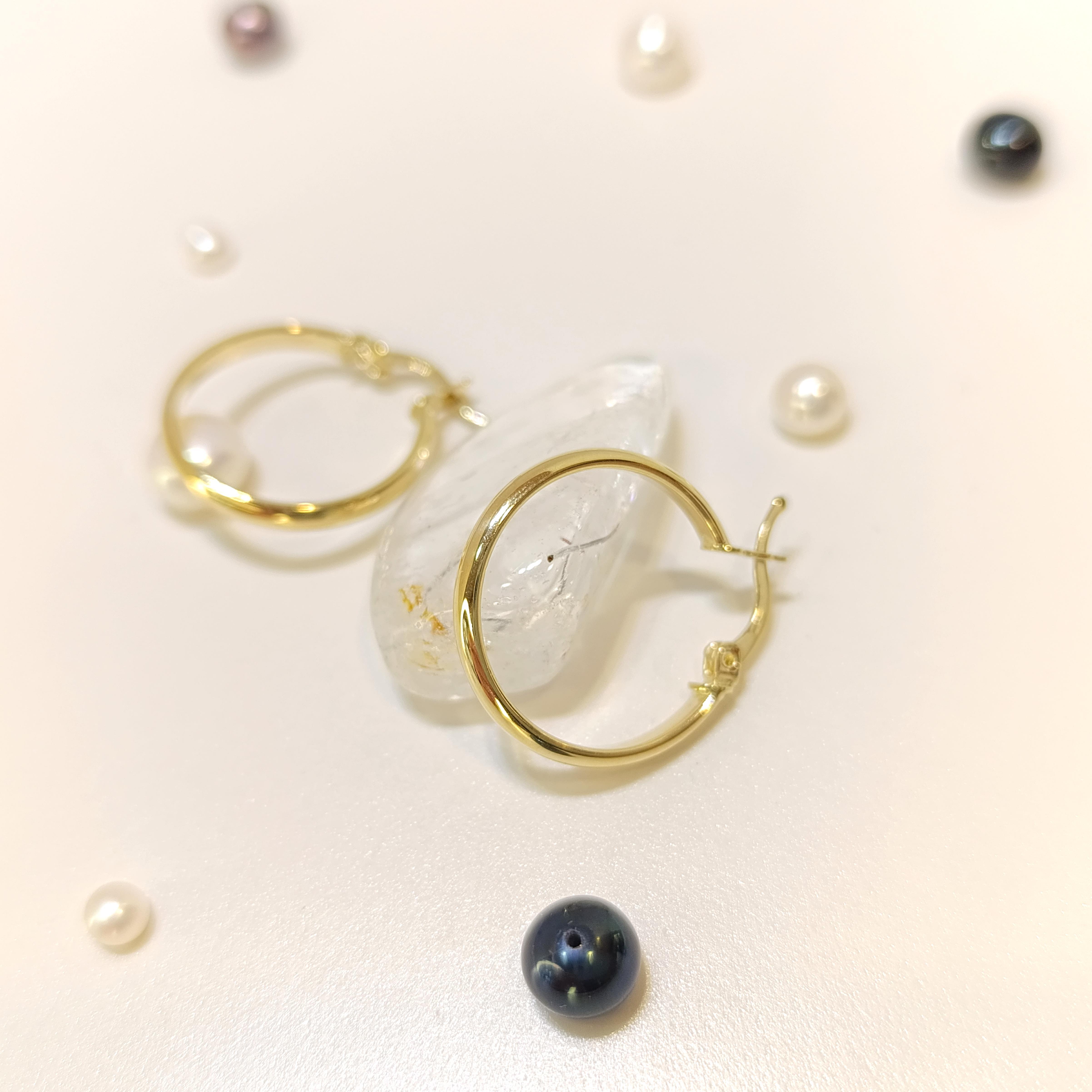 22mm Klasik Halka Küpe 14 Ayar Altın HD VİDEOLU