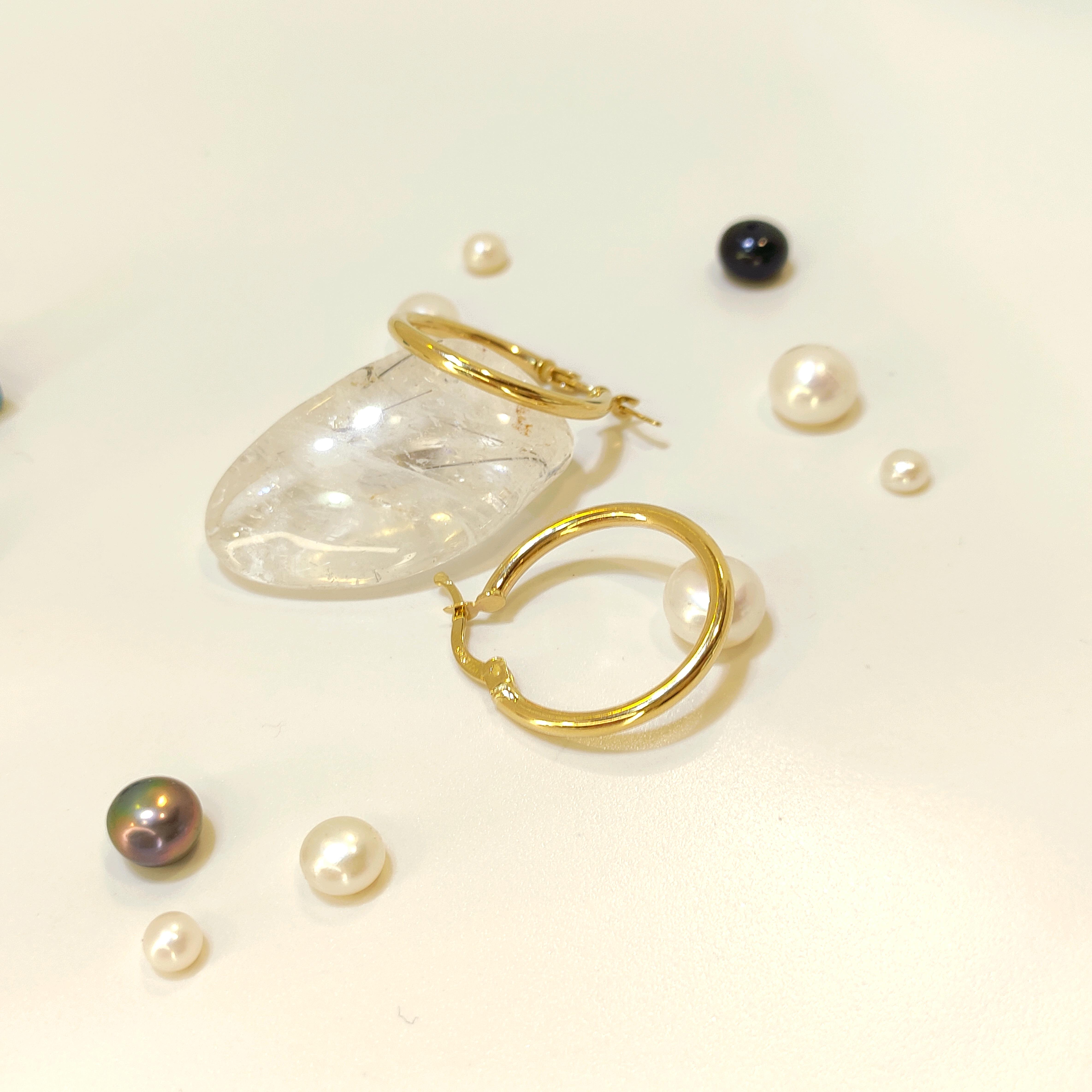 22mm Klasik Halka Küpe 14 Ayar Altın 