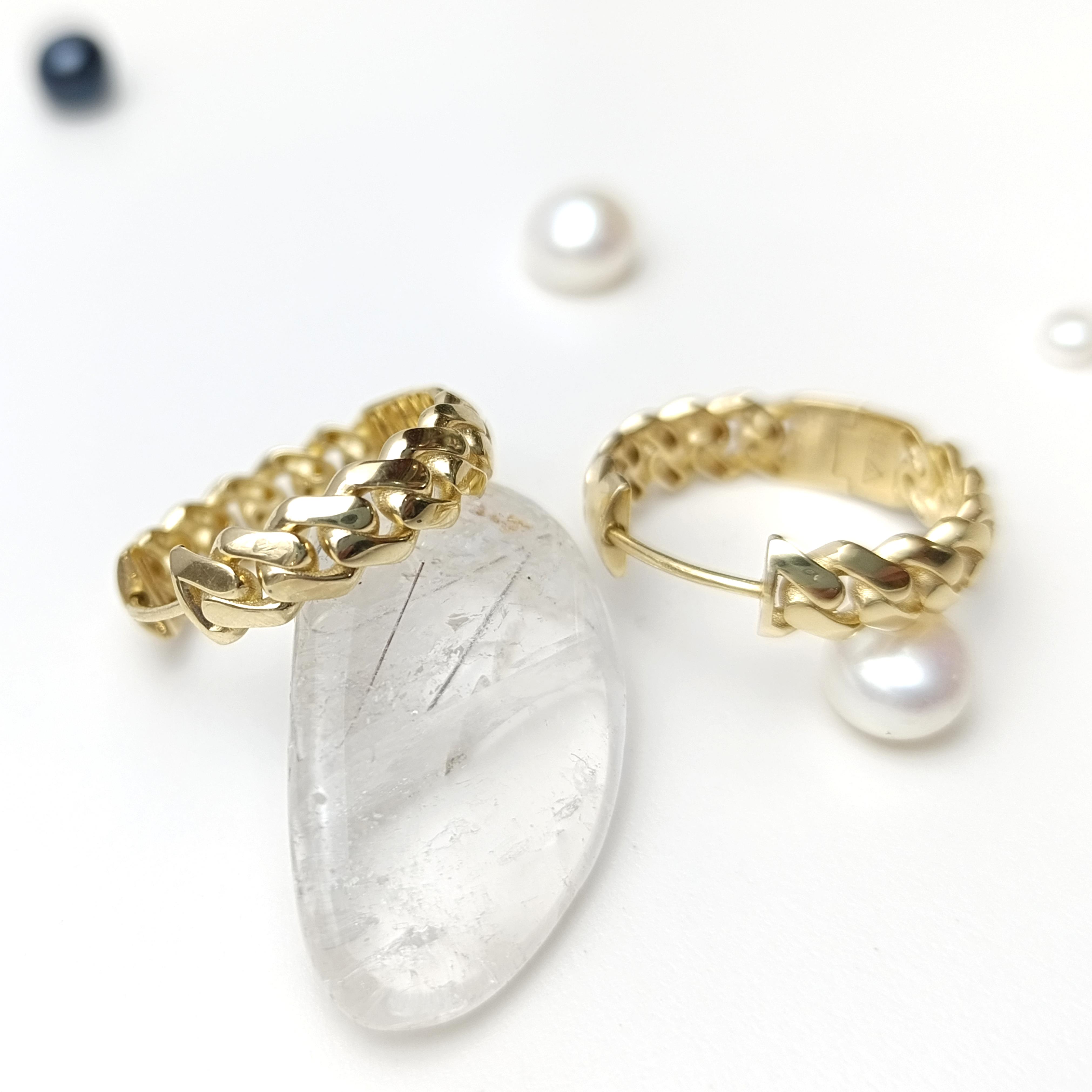 23.5mm Gurmet Halka Küpe 14 Ayar Altın HD VİDEOLU