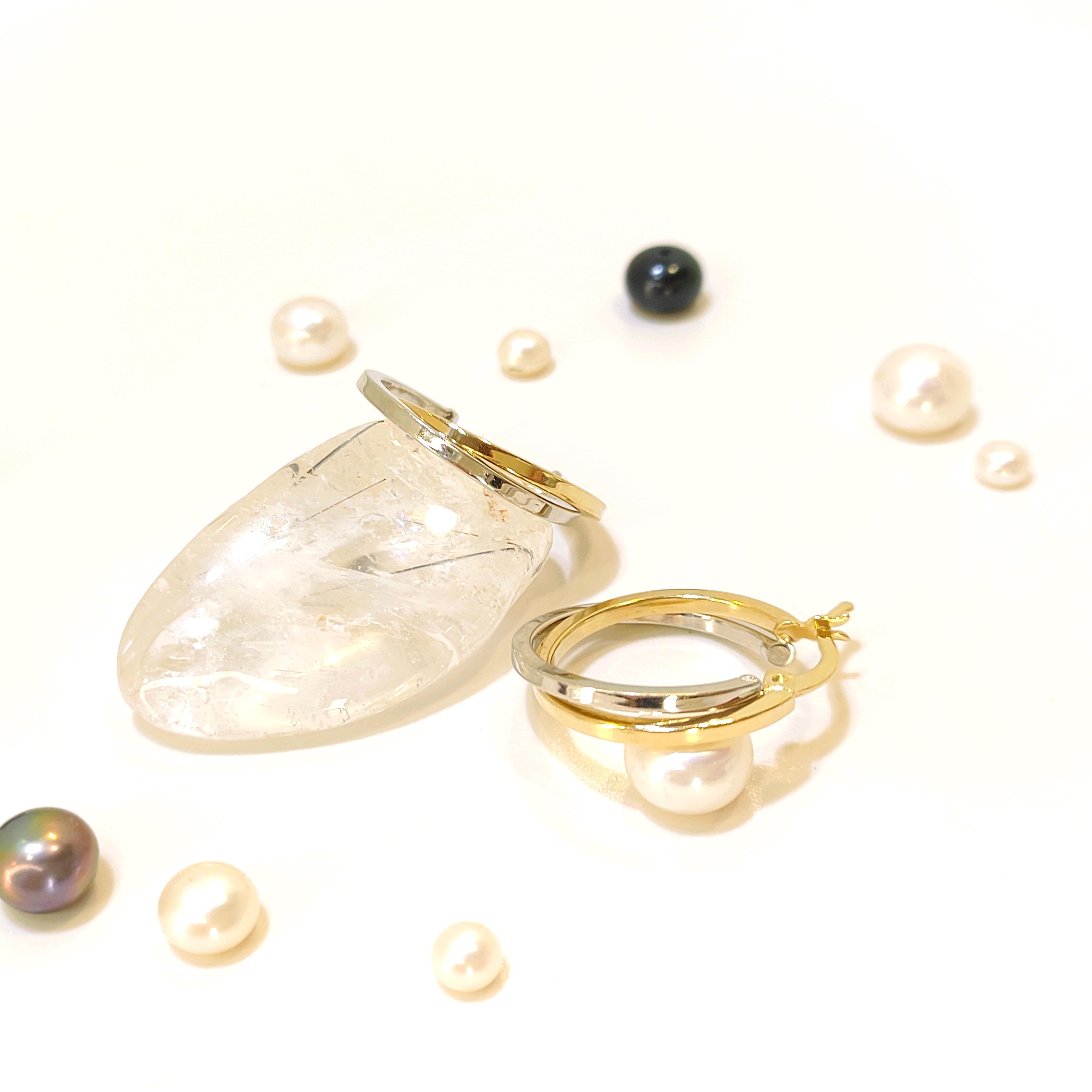 23mm İkili Halka Küpe 14 Ayar Altın 