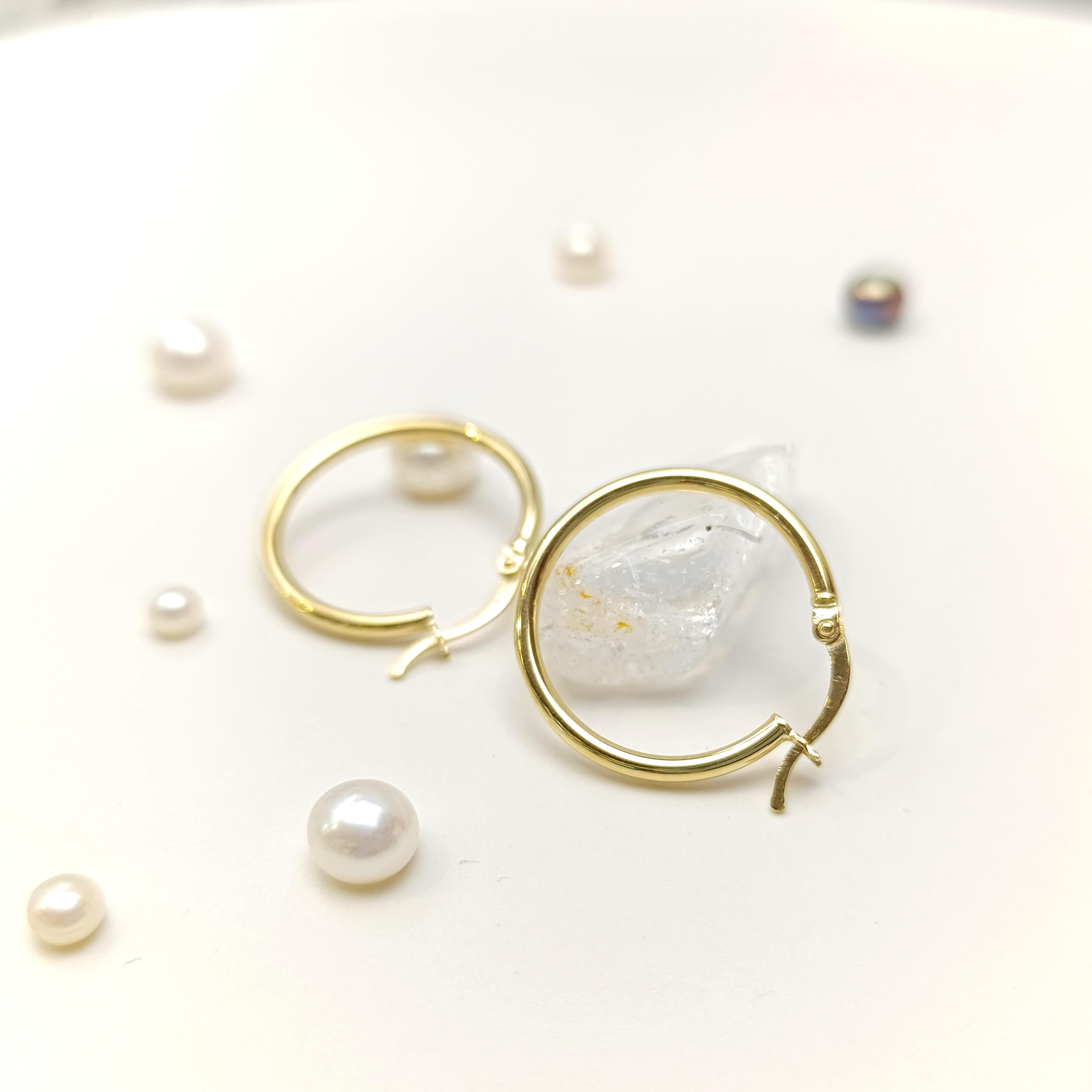 24mm Klasik Bombeli Halka Küpe 14 Ayar Altın HD VİDEOLU