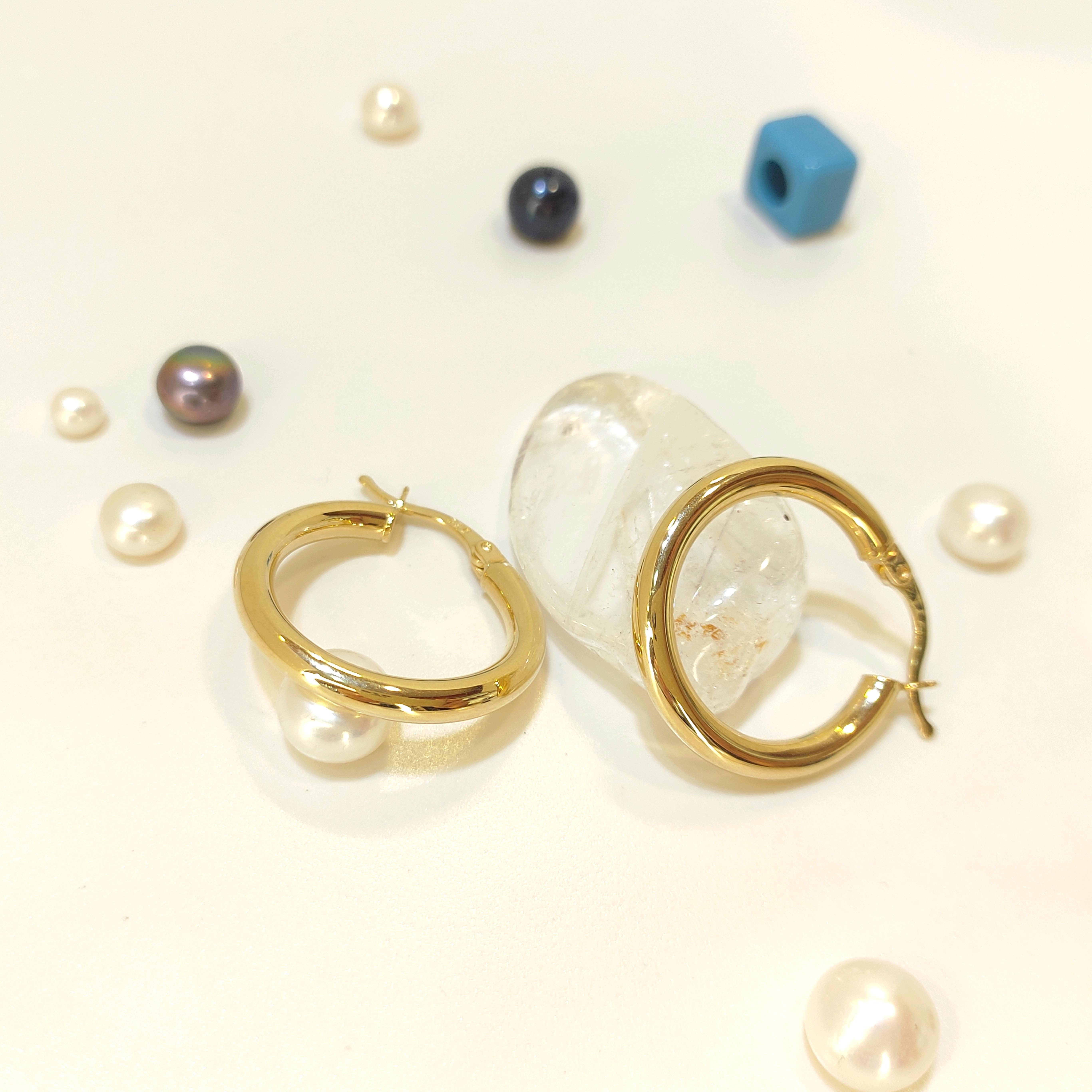 24mm Klasik Halka Küpe 14 Ayar Altın 