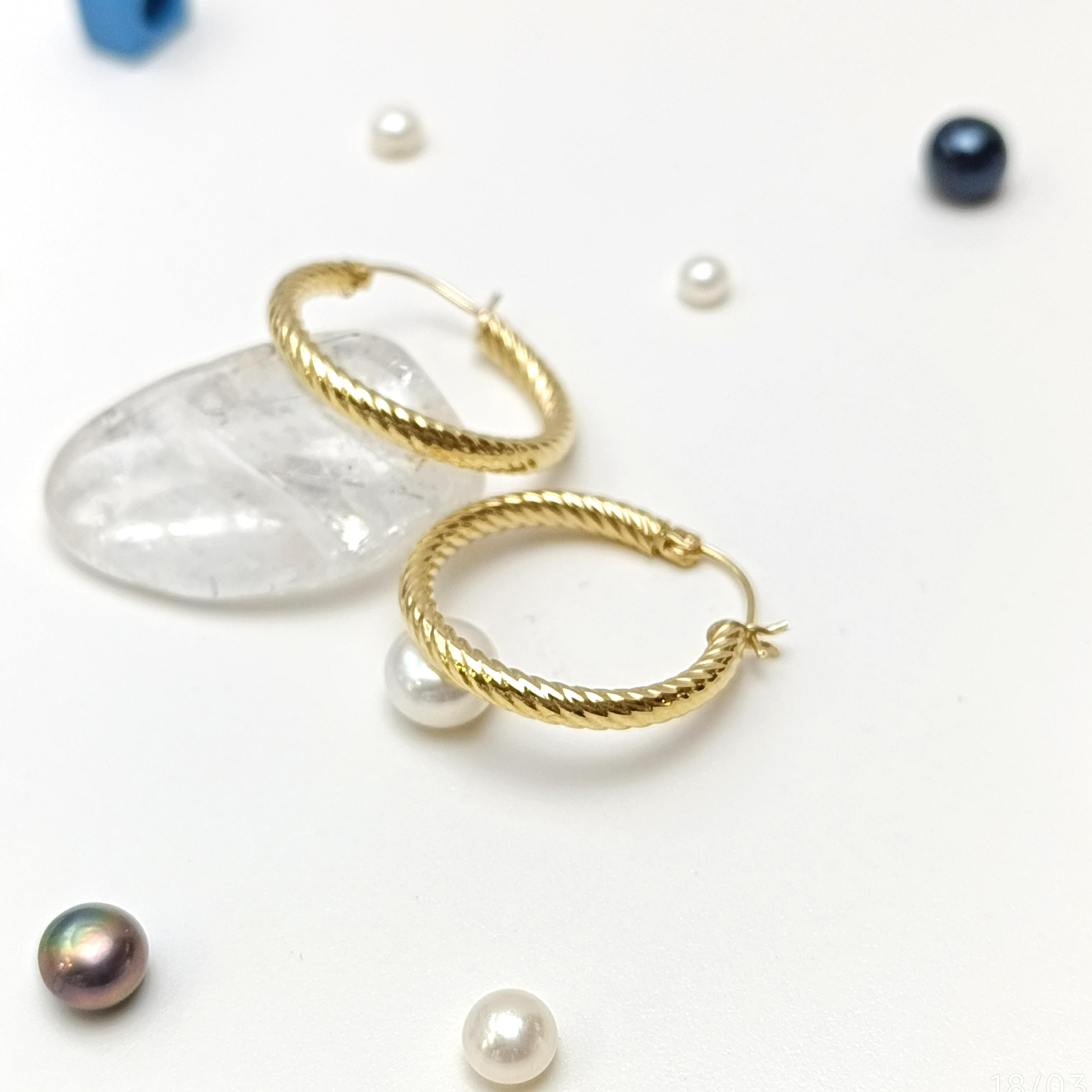 26mm Burma Halka Küpe 14 Ayar Altın HD VİDEOLU