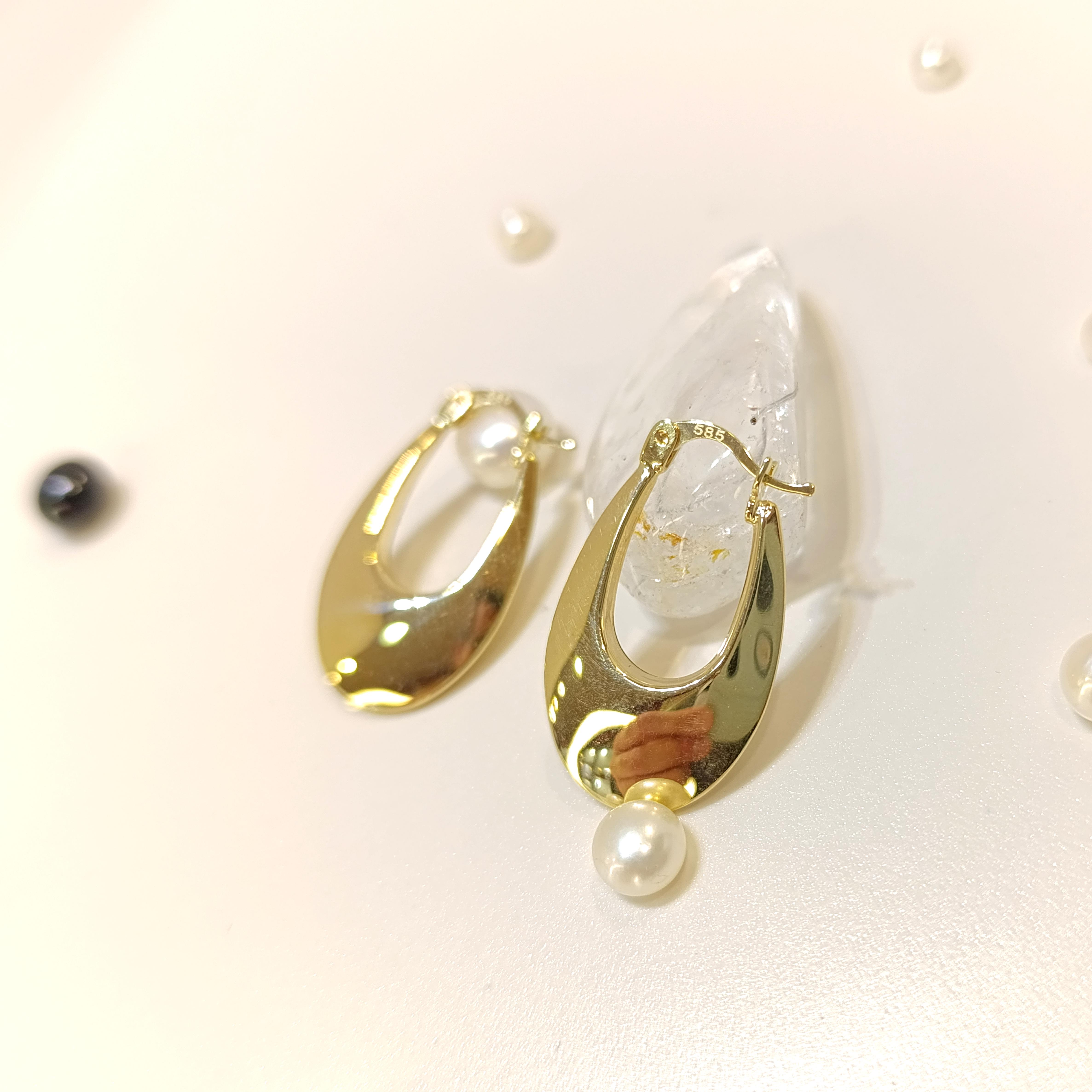 27mm Halka Küpe 14 Ayar Altın HD VİDEOLU