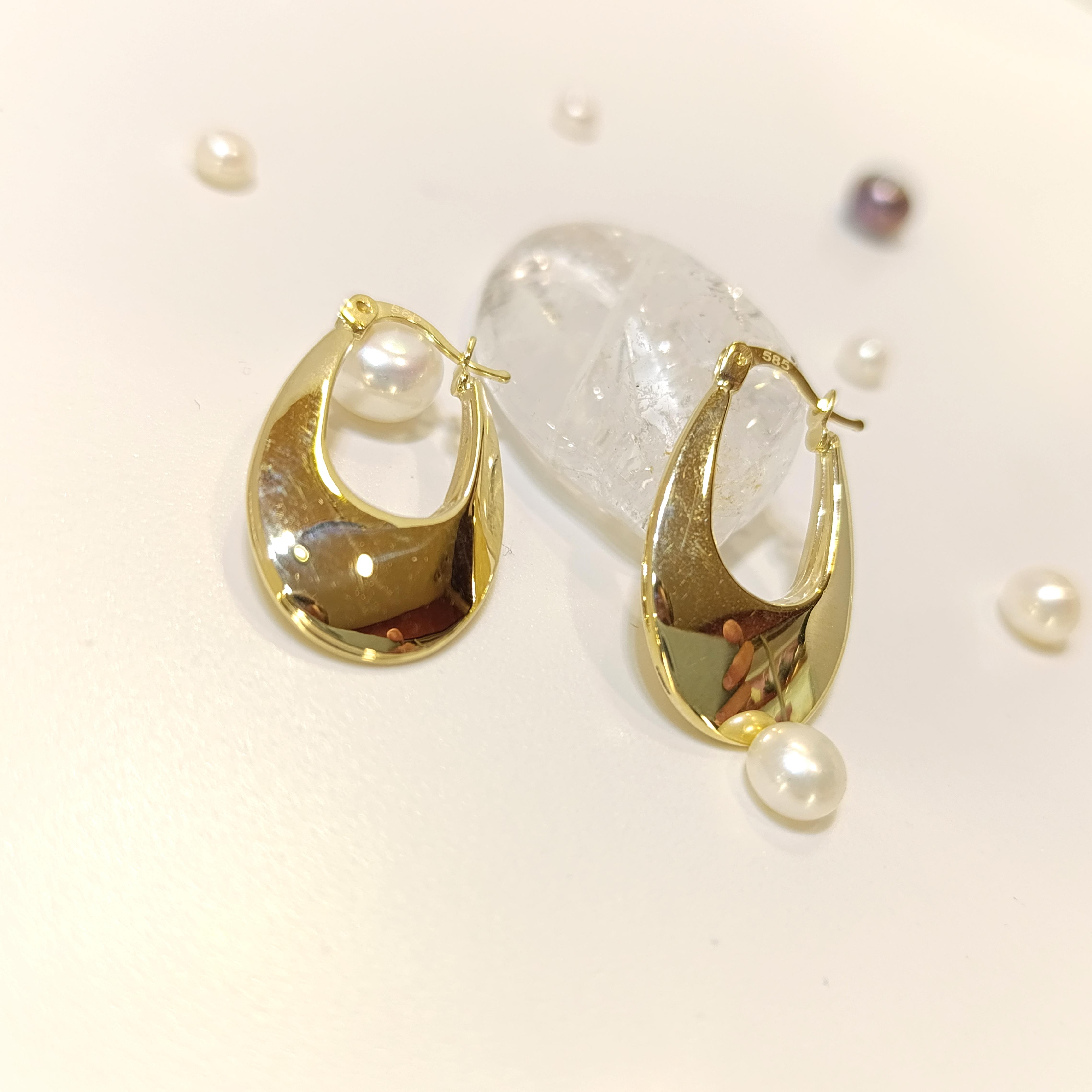 27mm Halka Küpe 14 Ayar Altın HD VİDEOLU