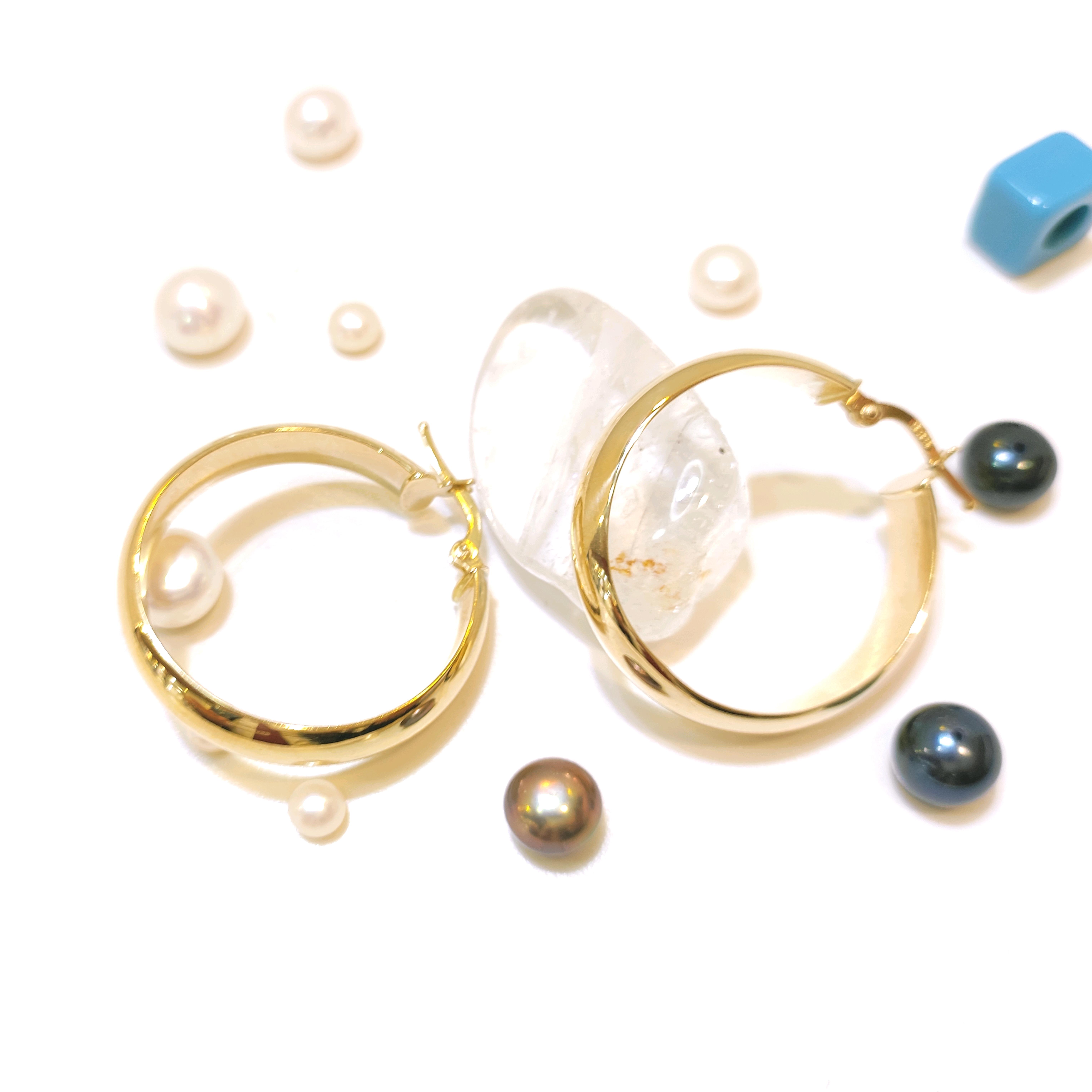 29mm Klasik Bombeli Halka Küpe 14 Ayar Altın HD VİDEOLU