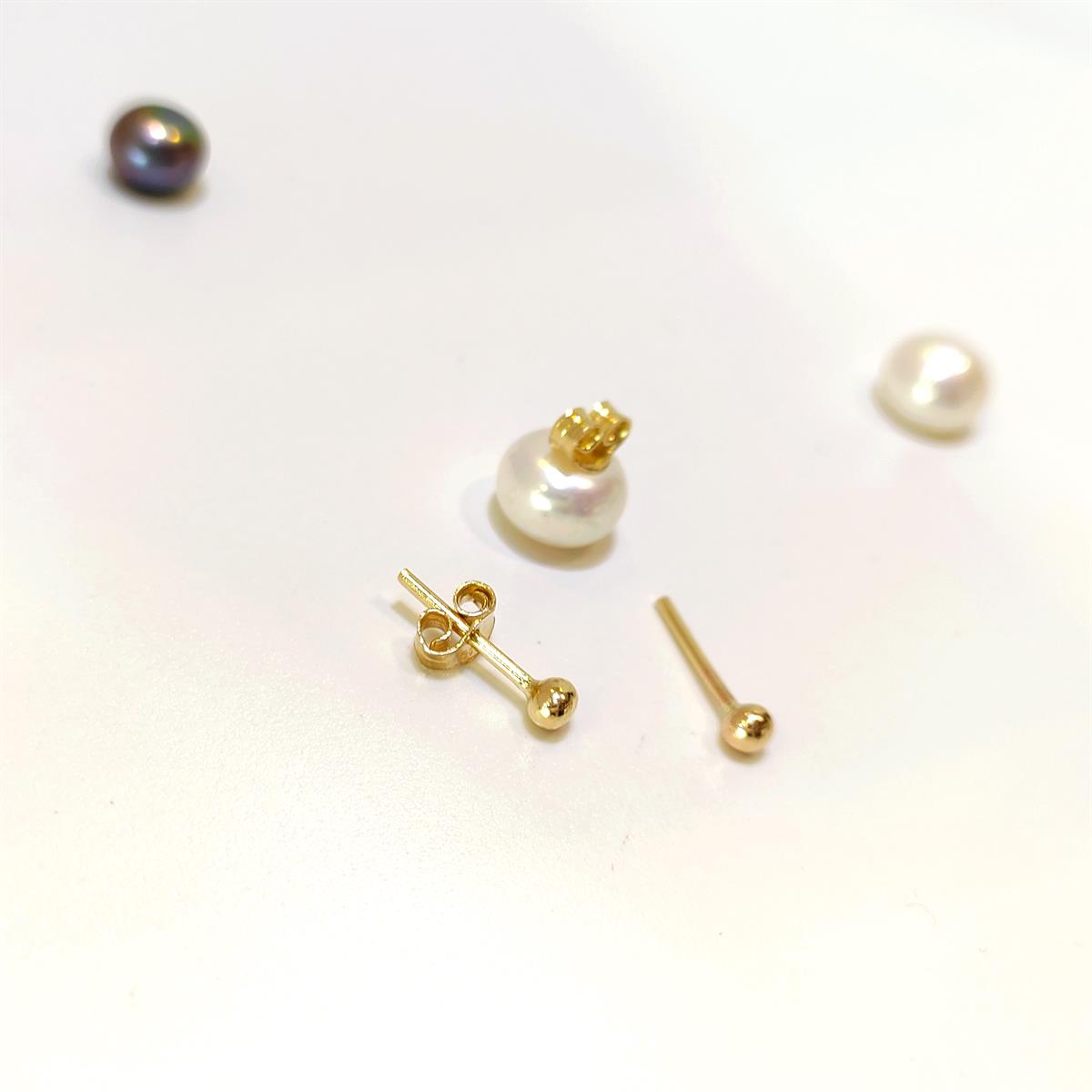 3.1mm NOKTA Vidalı Top Küpe 14 Ayar Altın HD VİDEOLU