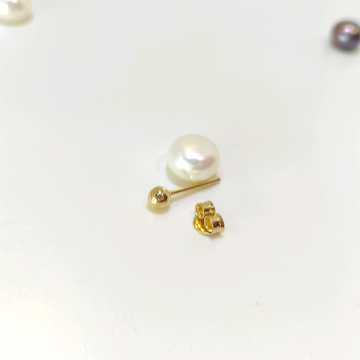 3.5mm TEKLİ Top Küpe 14 Ayar Altın HD VİDEOLU