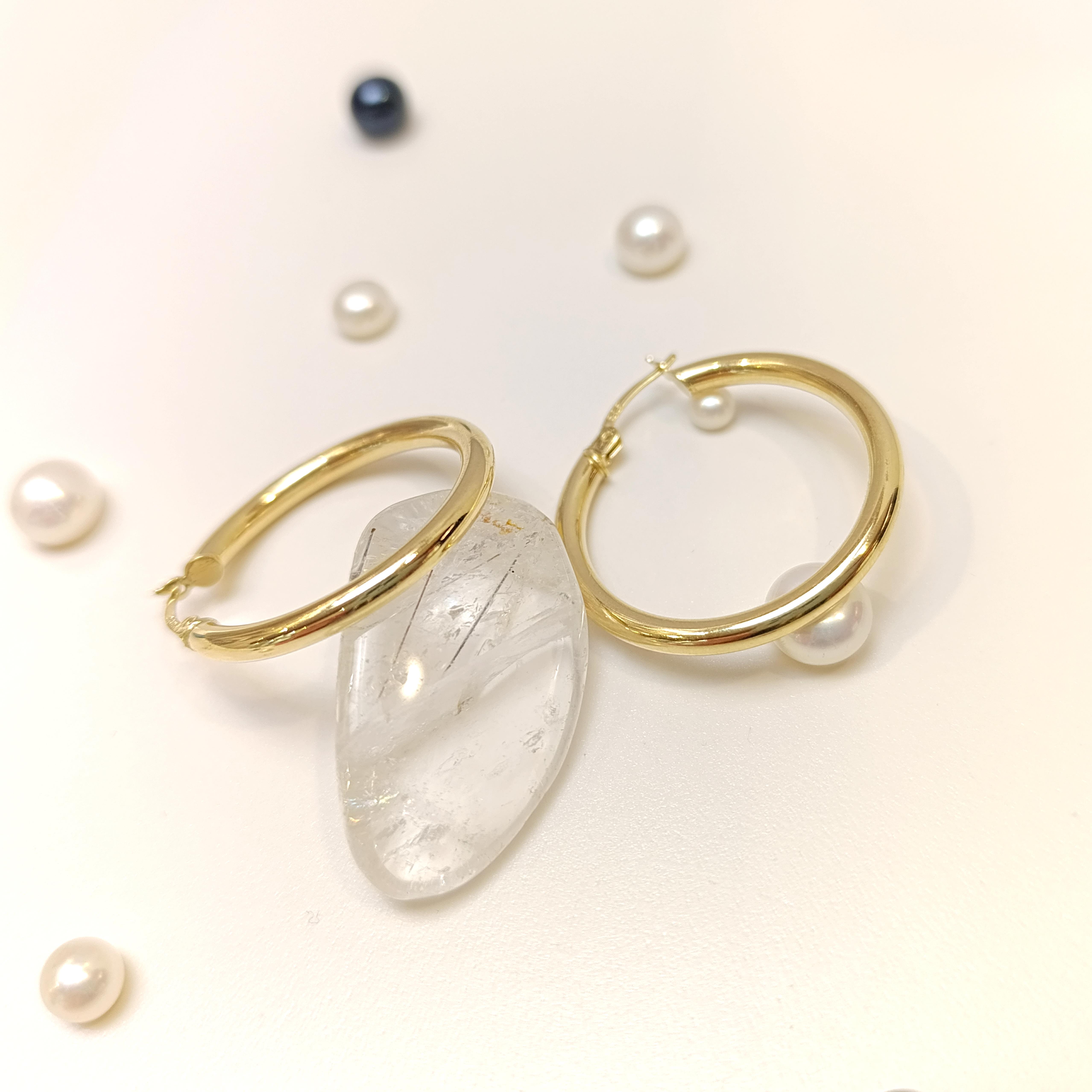 30mm Klasik Bombeli Halka Küpe 14 Ayar Altın HD VİDEOLU