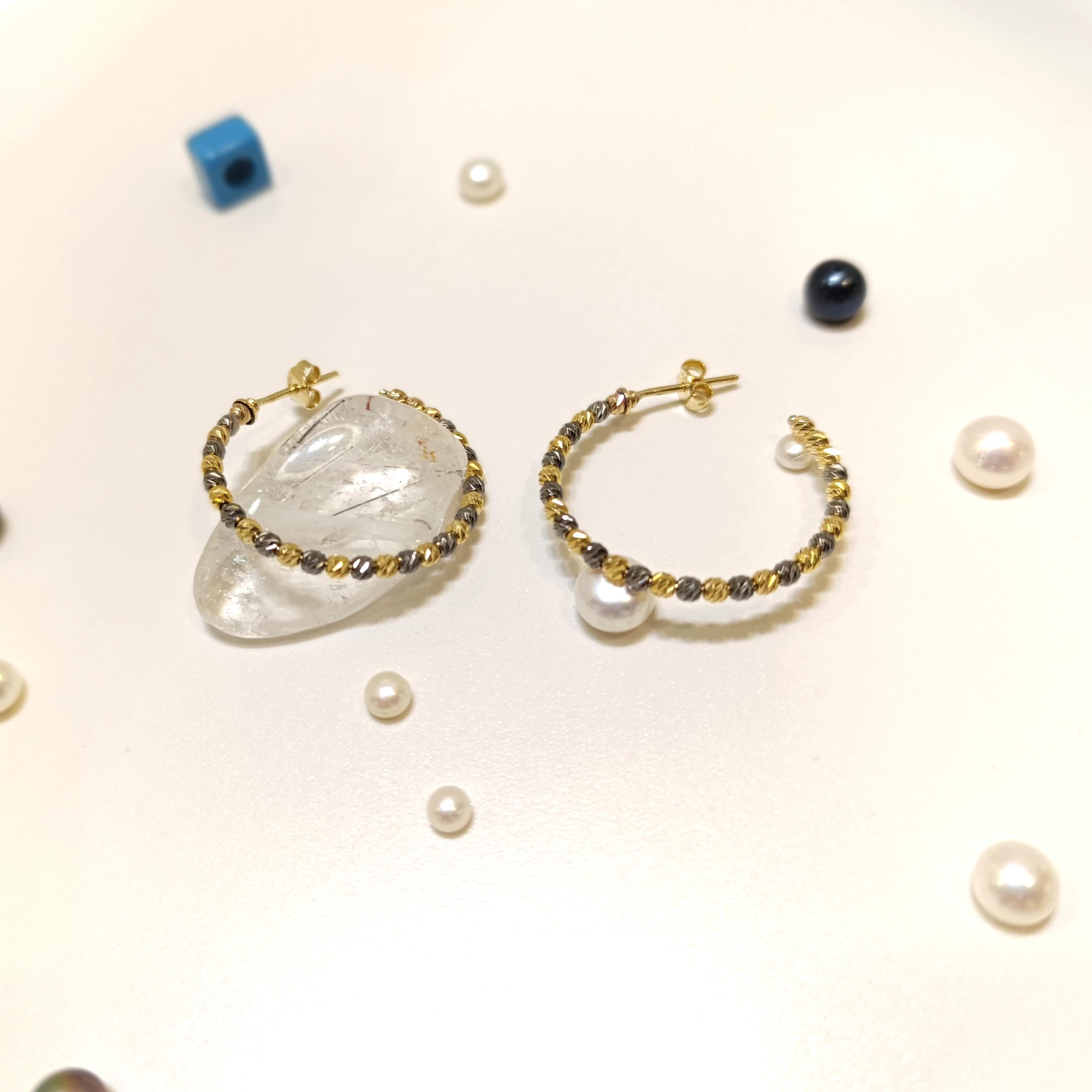 32mm Vidalı Dorika Toplu Halka Küpe 14 Ayar Altın HD VİDEOLU