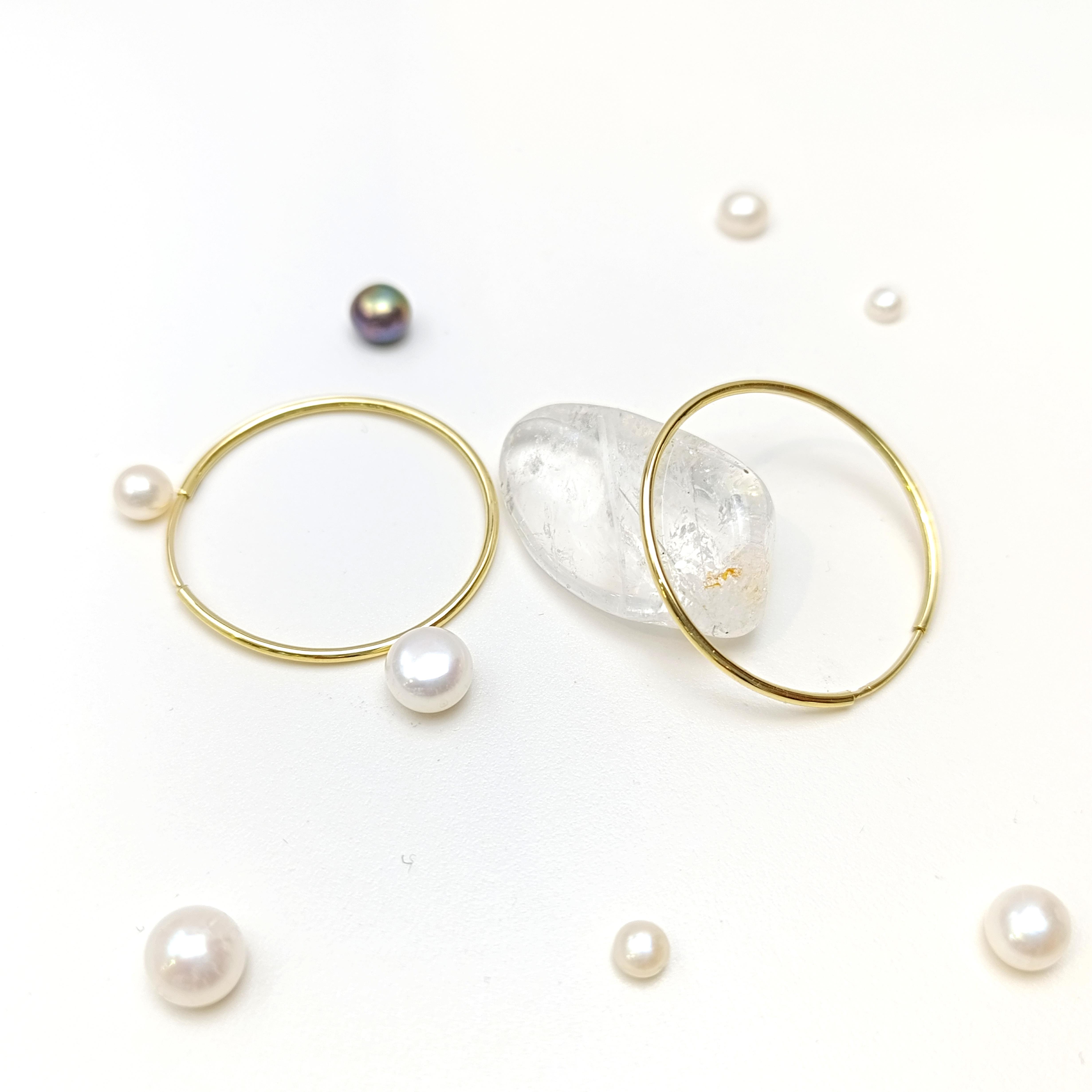 33mm Klasik Bombeli Halka Küpe 14 Ayar Altın HD VİDEOLU