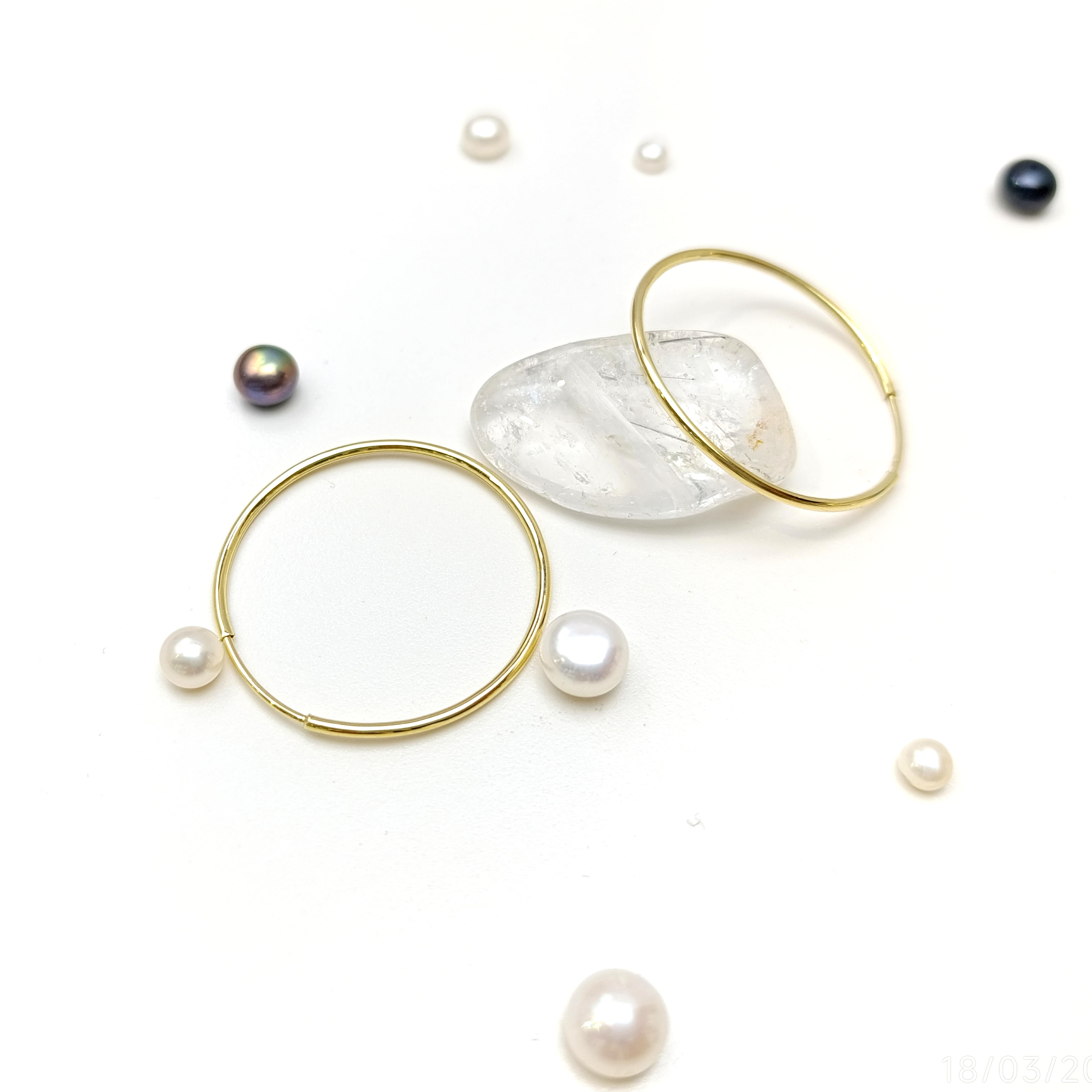 33mm Klasik Bombeli Halka Küpe 14 Ayar Altın HD VİDEOLU