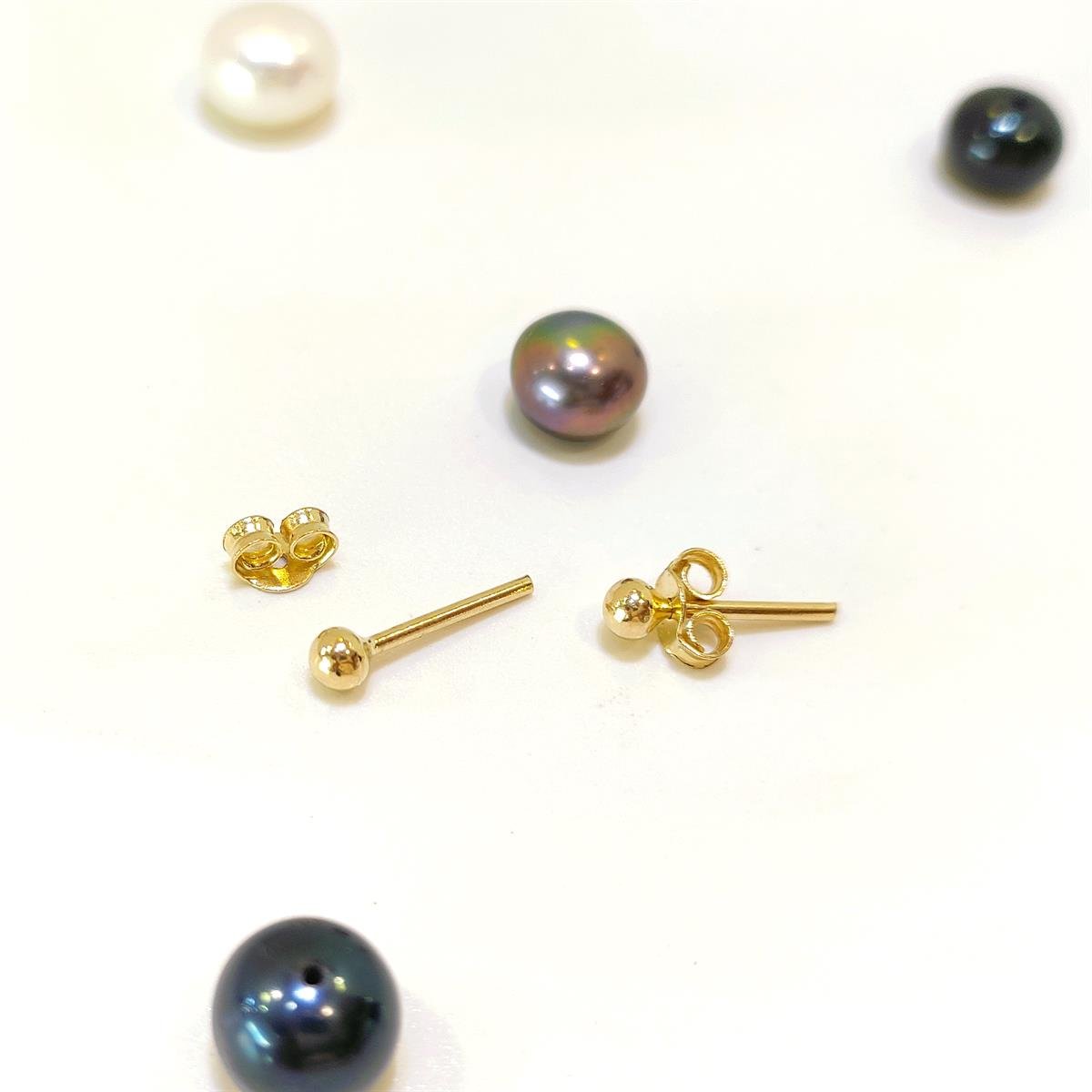 3mm NOKTA Vidalı Top Küpe 14 Ayar Altın HD VİDEOLU