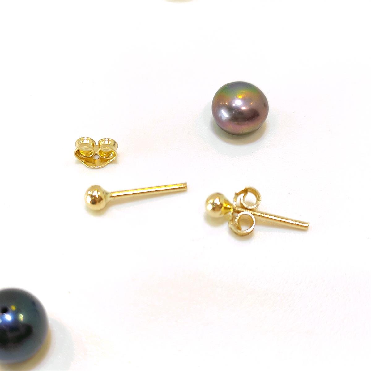 3mm NOKTA Vidalı Top Küpe 14 Ayar Altın HD VİDEOLU