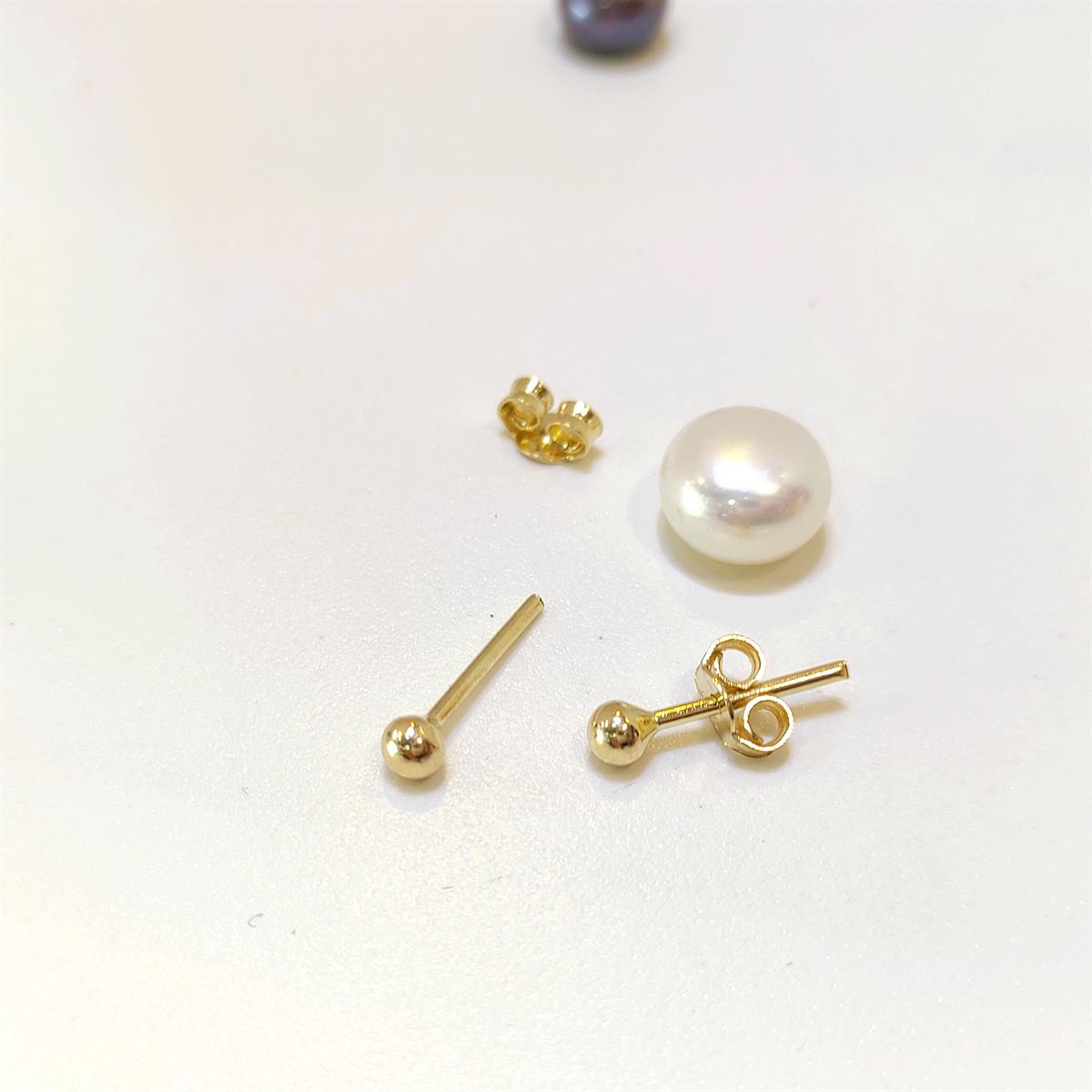 3mm NOKTA Vidalı Top Küpe 14 Ayar Altın HD VİDEOLU