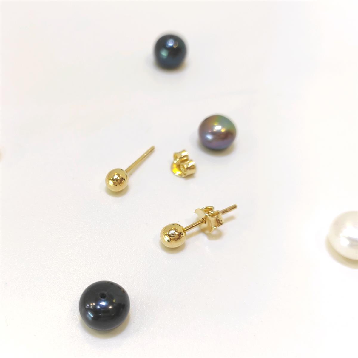 4mm Vidalı Top Küpe 14 Ayar Altın HD VİDEOLU