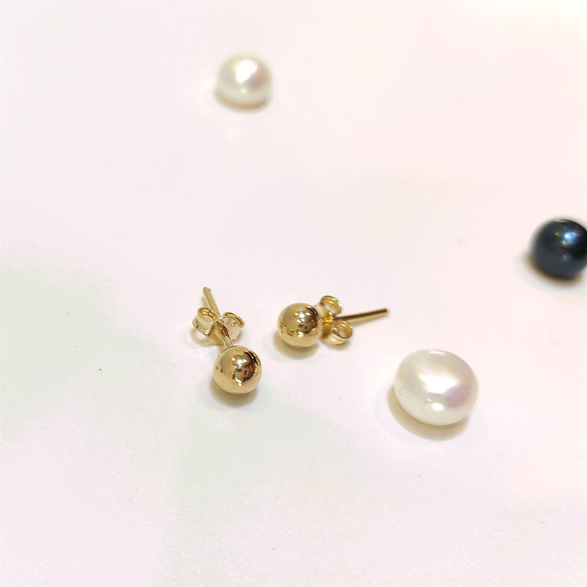 5mm Top Vidalı Küpe 14 Ayar Altın HD VİDEOLU