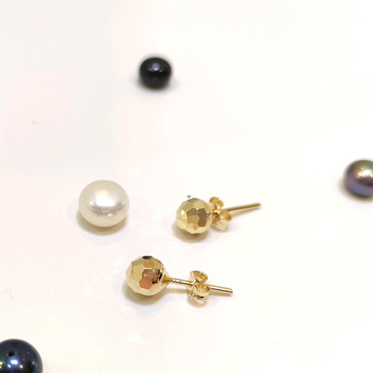 6mm Dövme Kalemli Top Vidalı Küpe 14 Ayar Altın HD VİDEOLU