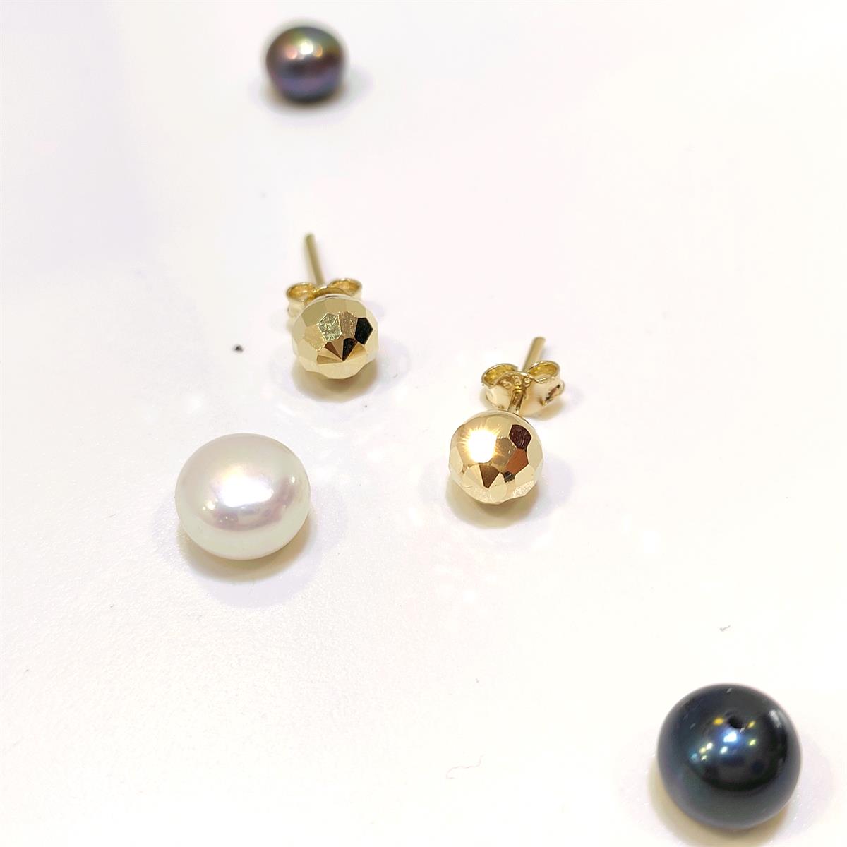 6mm Dövme Kalemli Top Vidalı Küpe 14 Ayar Altın HD VİDEOLU