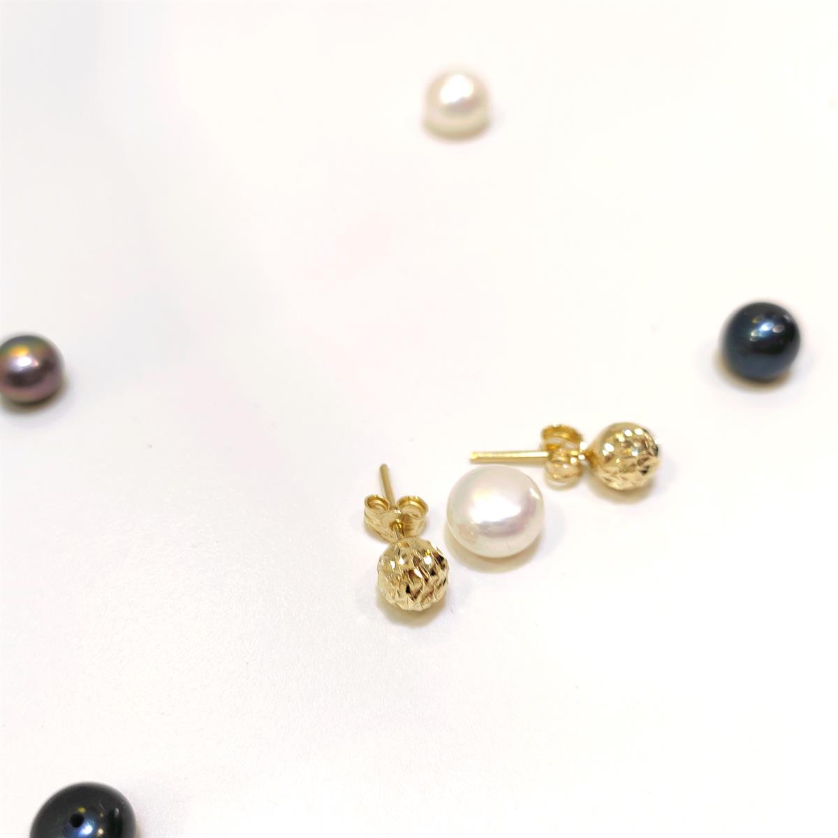 6mm Kalemli Top Vidalı Küpe 14 Ayar Altın HD VİDEOLU