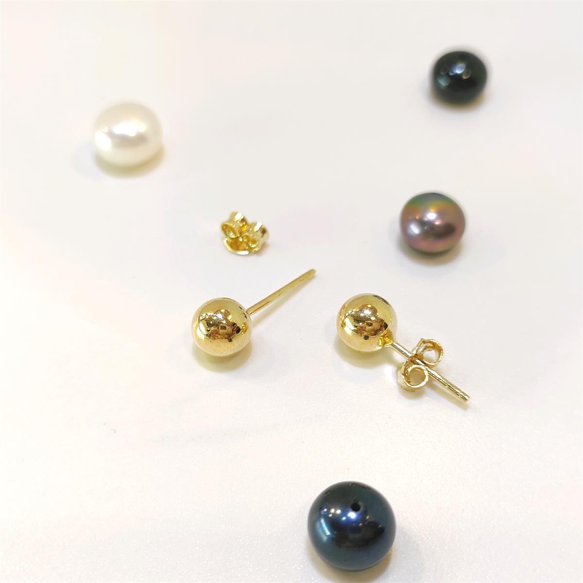 6mm Top Vidalı Küpe 14 Ayar Altın HD VİDEOLU