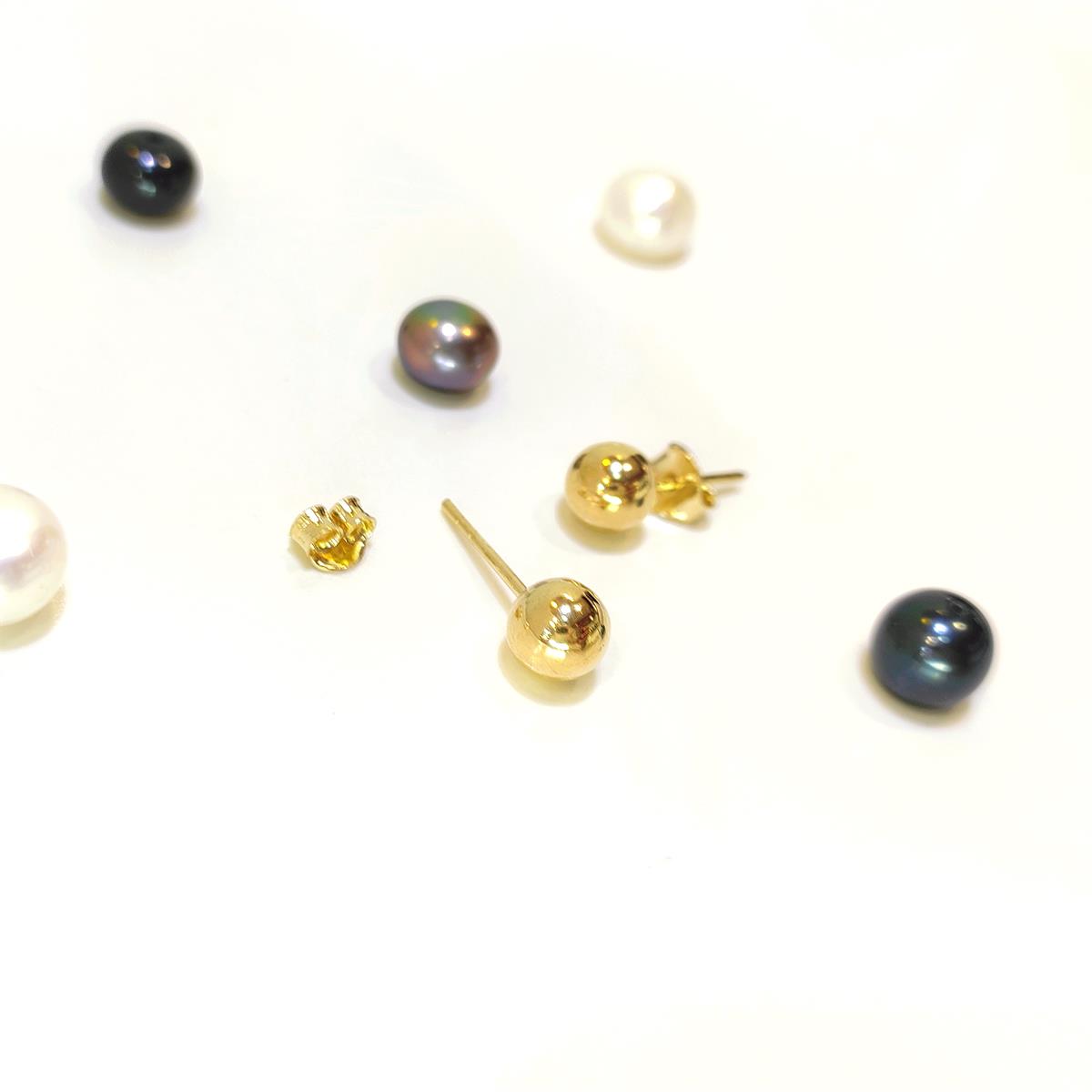 6mm Top Vidalı Küpe 14 Ayar Altın HD VİDEOLU