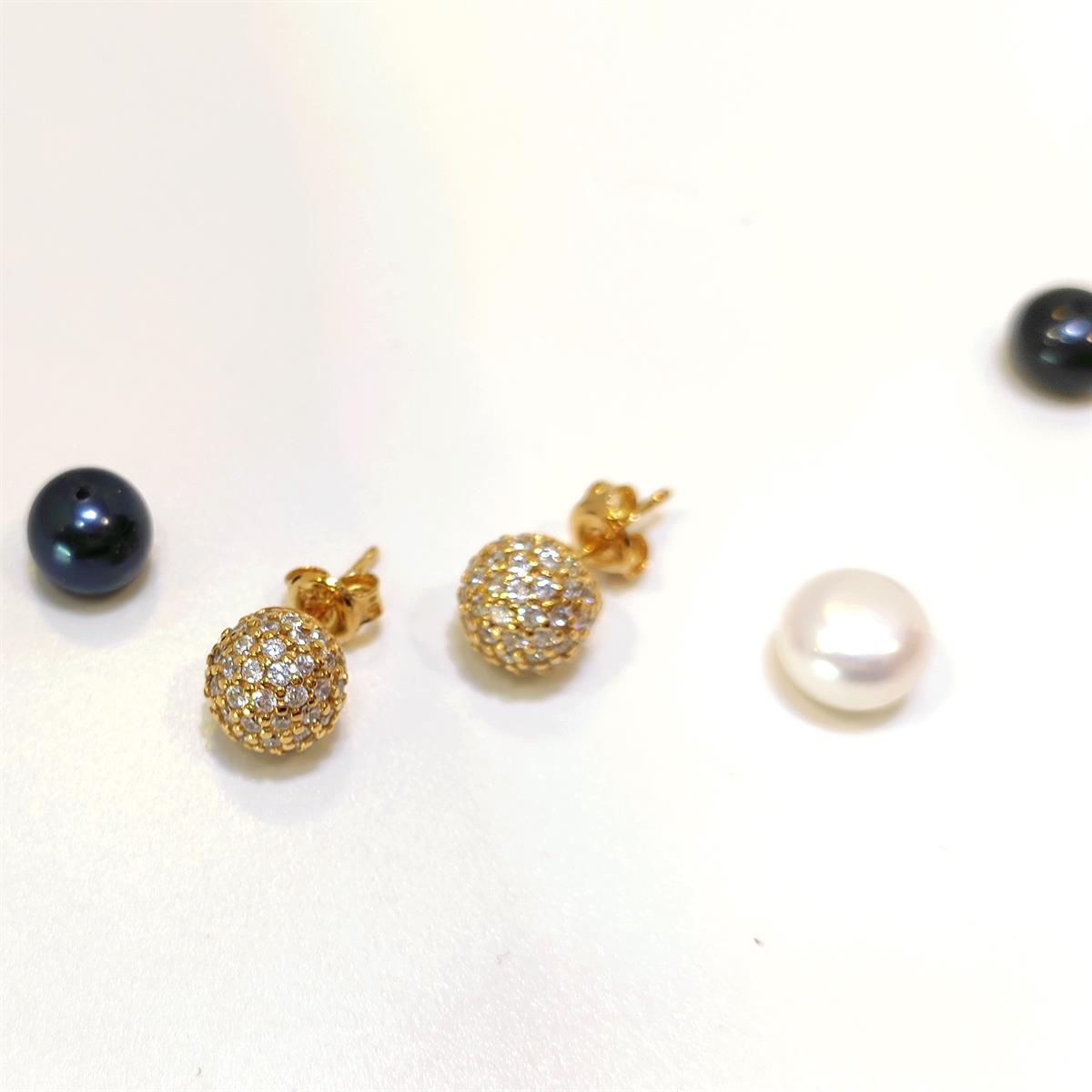 8mm TaşlıTop Küpe 14 Ayar Altın HD VİDEOLU