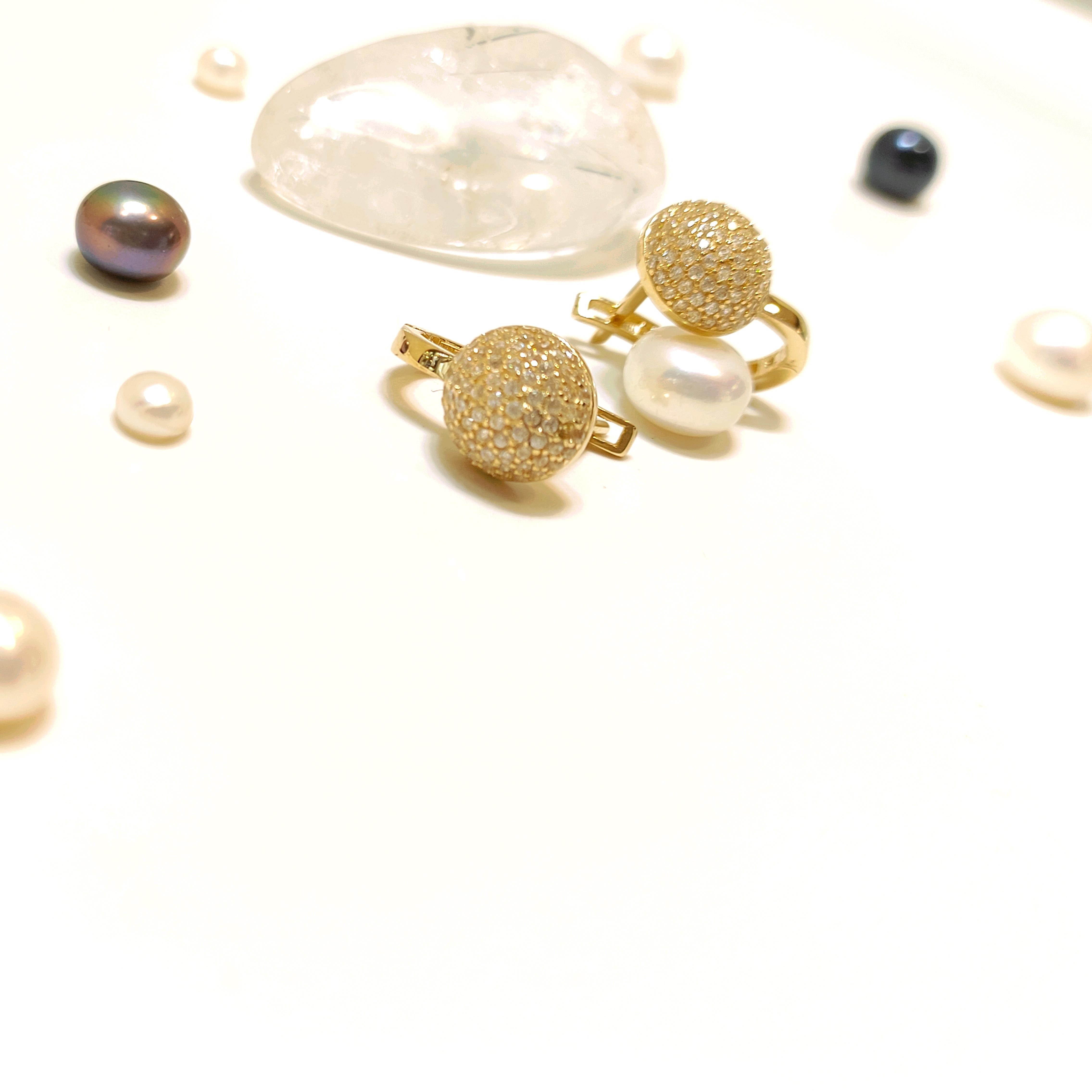 9mm Taşlı Top Küpe 14 Ayar Altın HD VİDEOLU