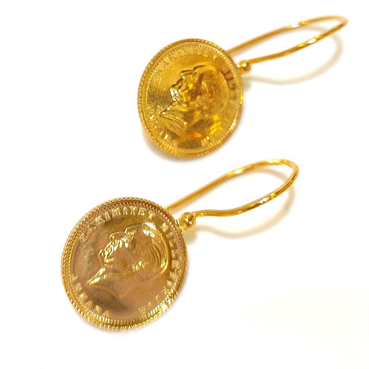 Ata Çeyrekli Küpe 22 Ayar Altın 