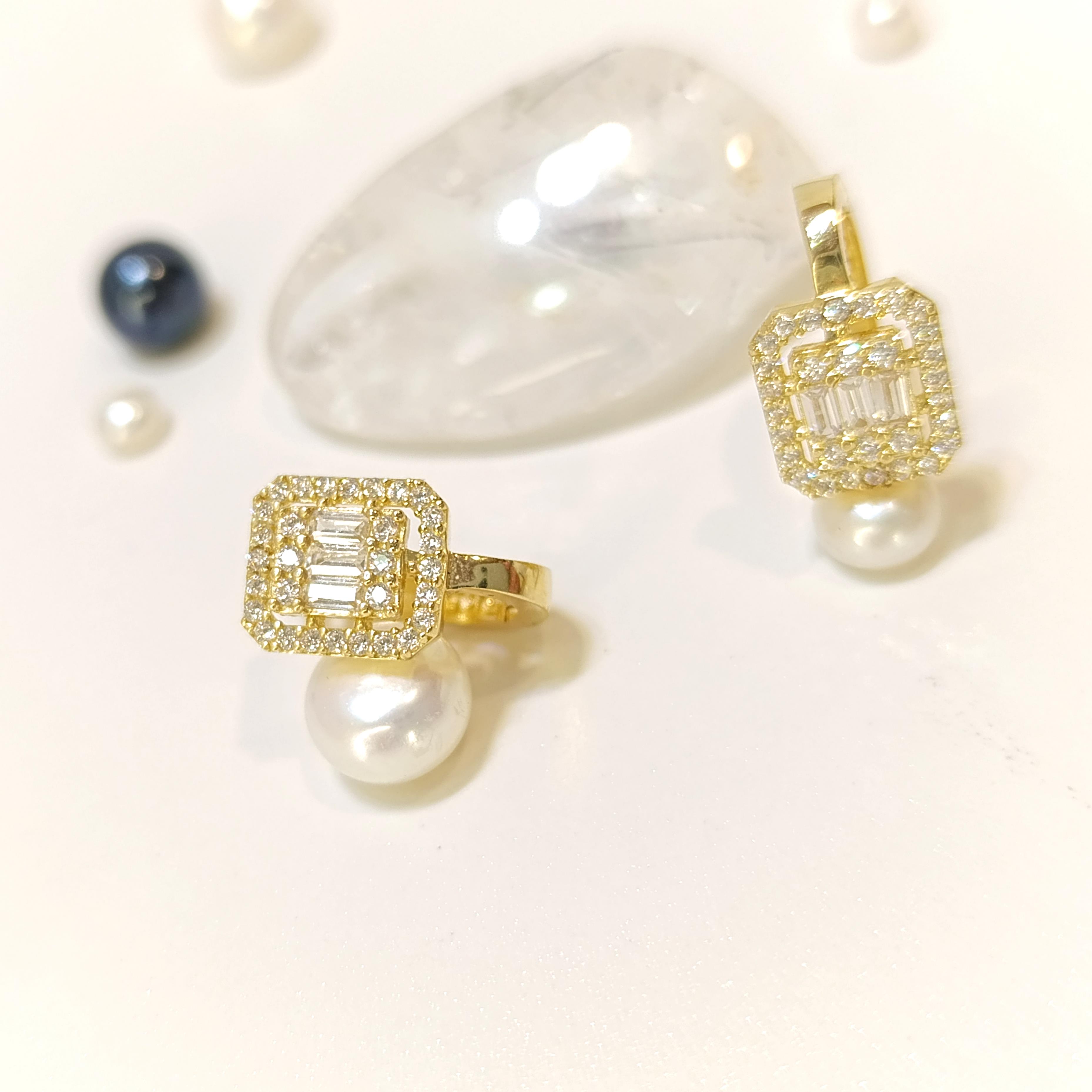 Baget Taşlı Küpe 14 Ayar Altın HD VİDEOLU