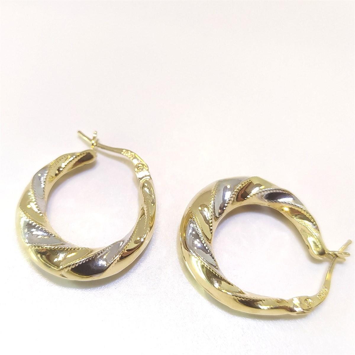 Burgu Halka Küpe 14 Ayar Altın