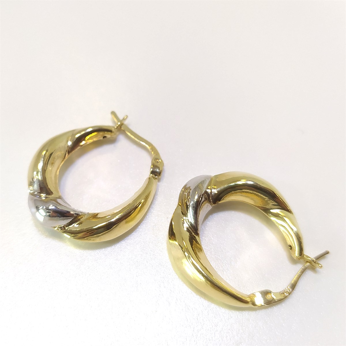 Burgu Halka Küpe 14 Ayar Altın