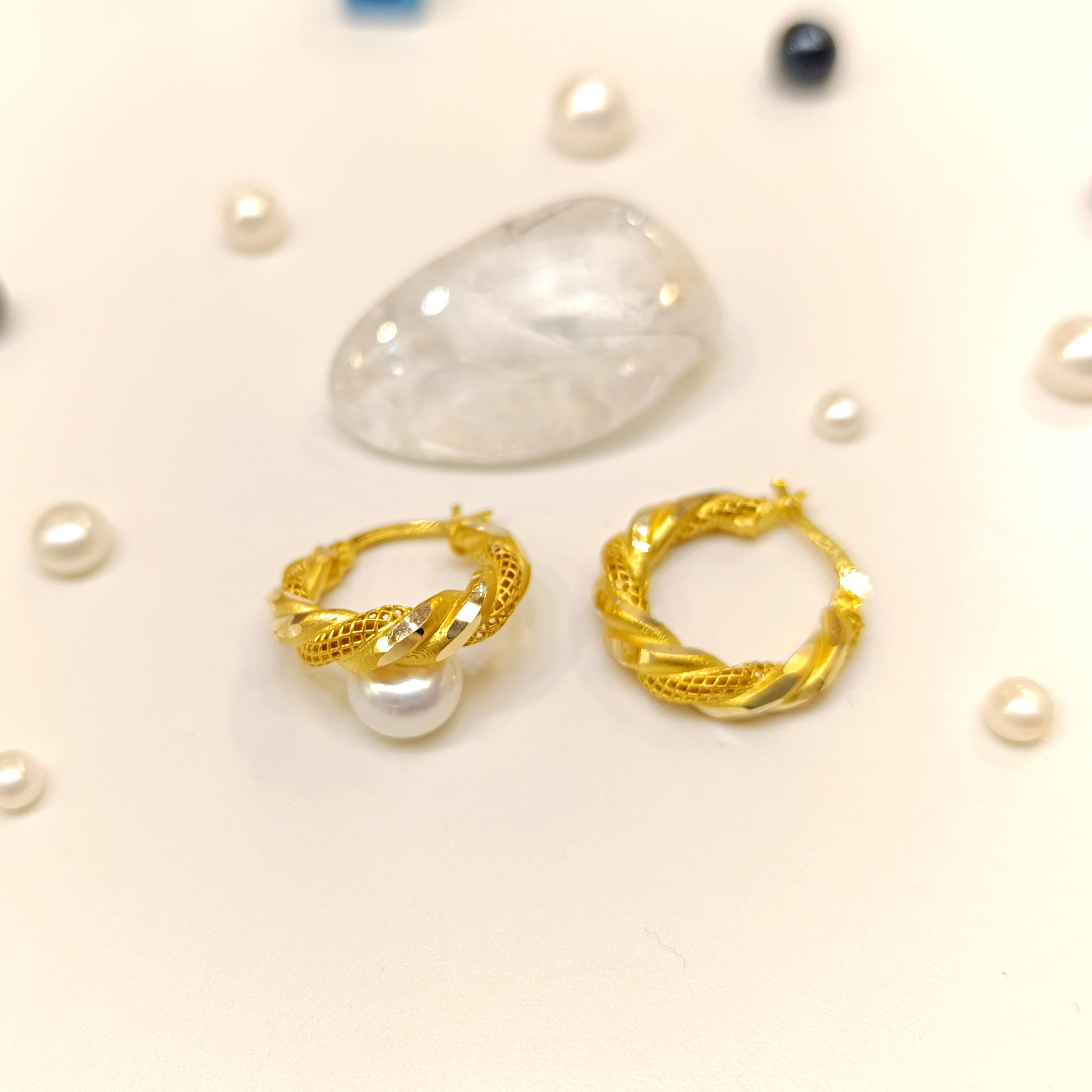 Burma Halka Küpe 14 Ayar Altın HD VİDEOLU