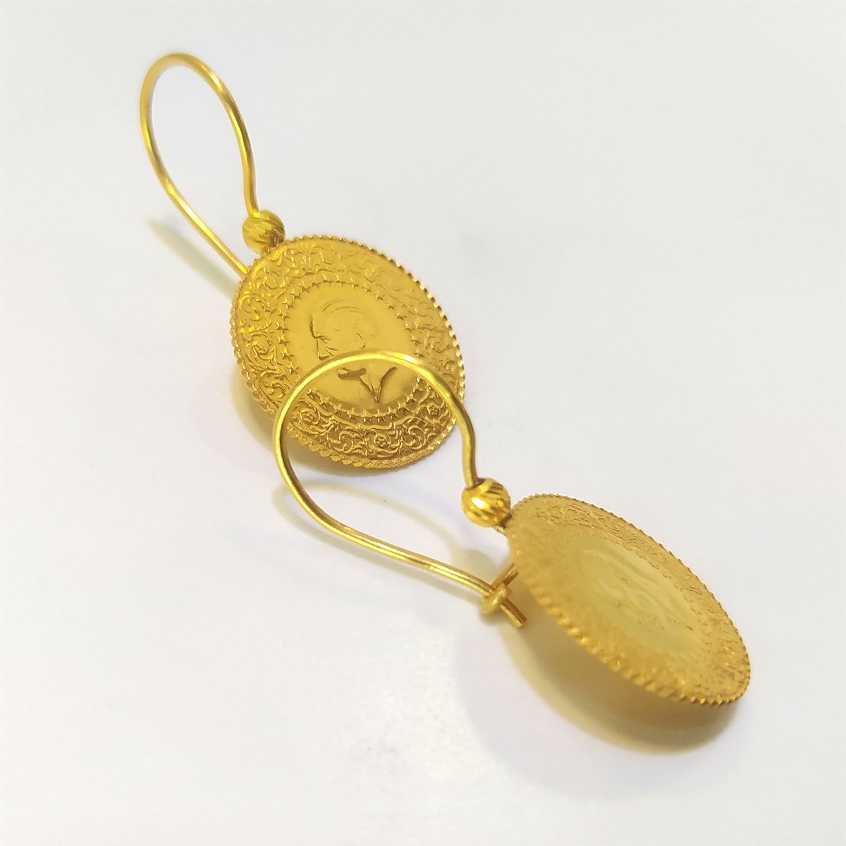 Çeyrekli Küpe 22 Ayar Altın 